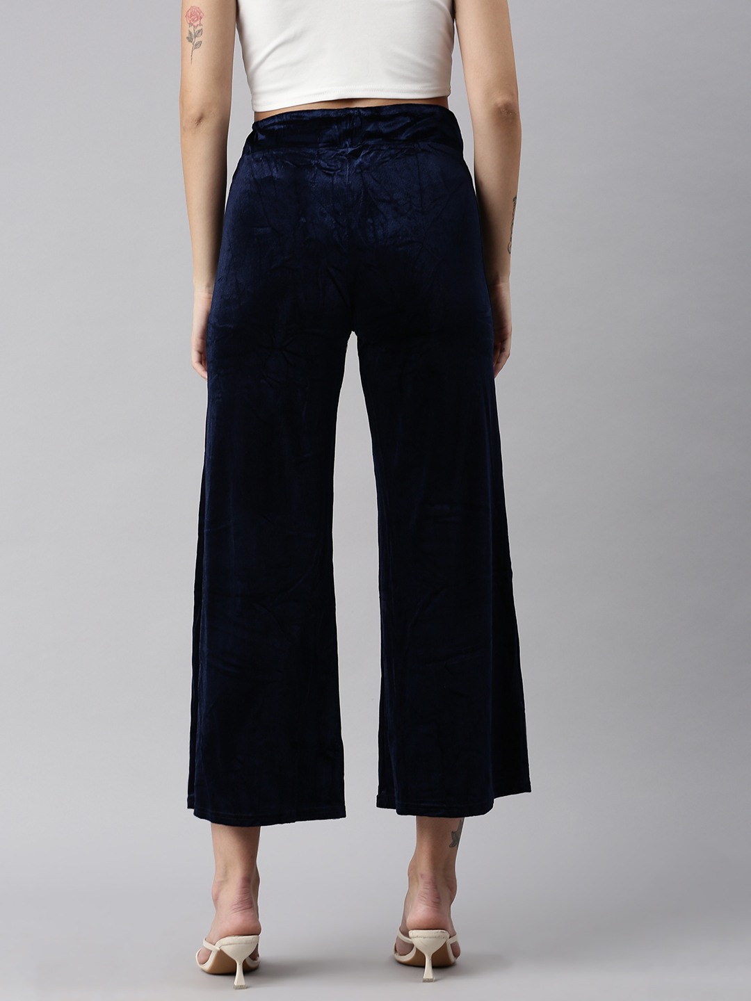 Women's Blue Others Solid Trackpants