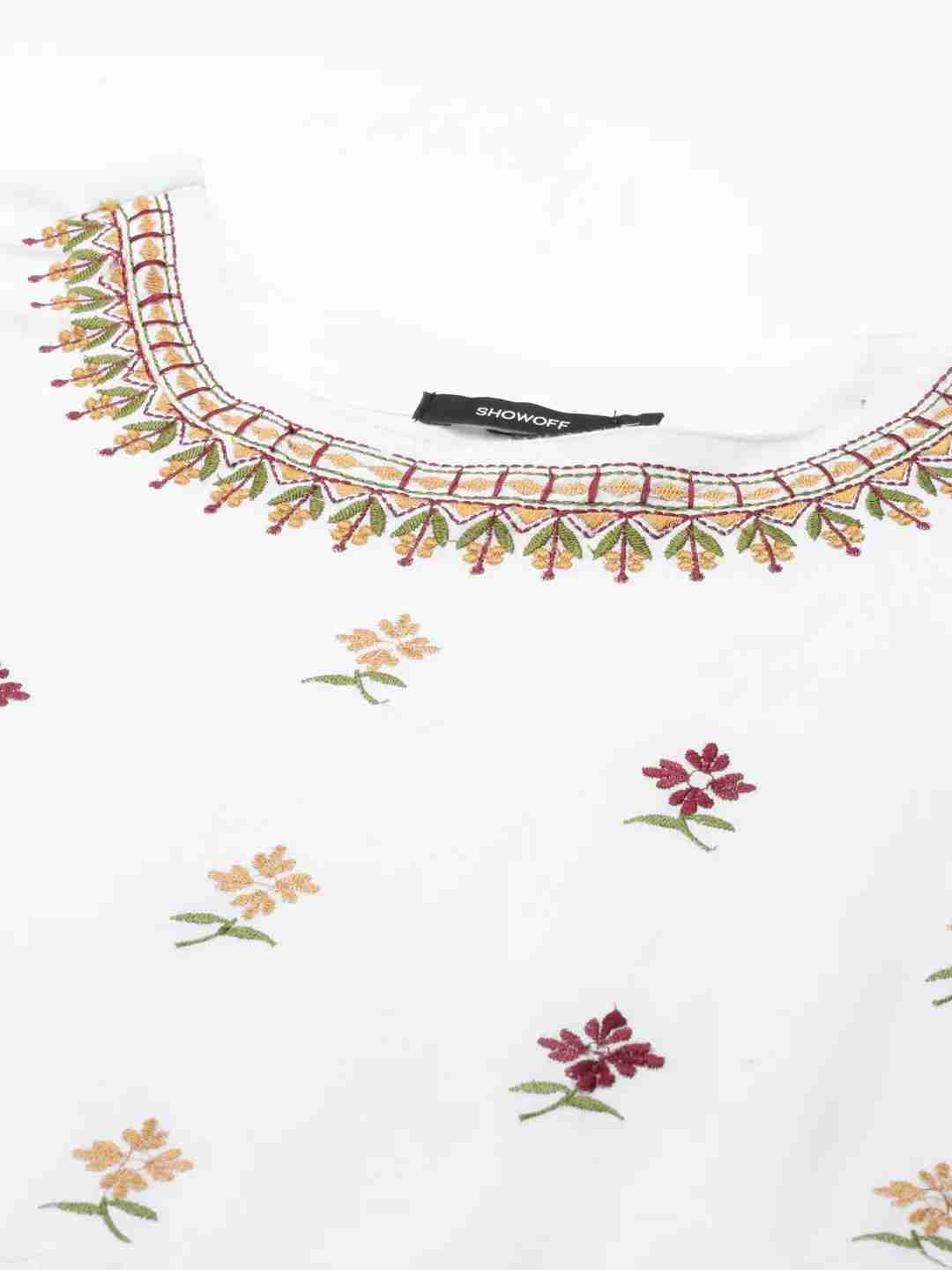 Women's Multicolour Cotton Solid Comfort Fit Kurtas
