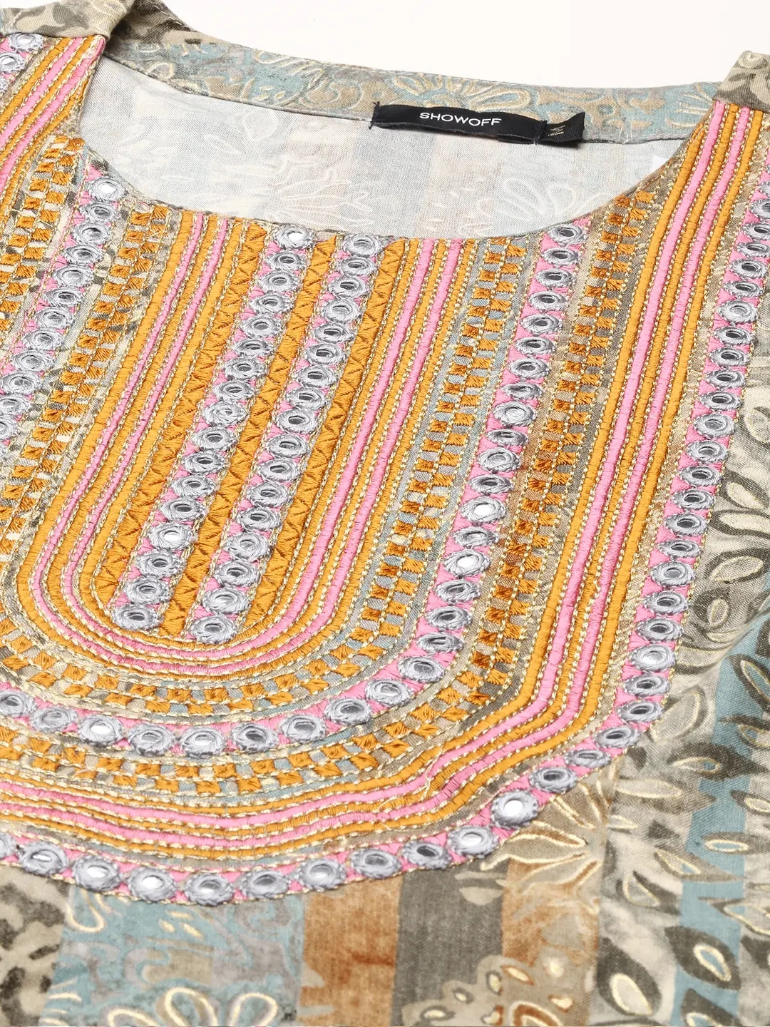 Women's Multicolour Cotton Printed Comfort Fit Kurtas