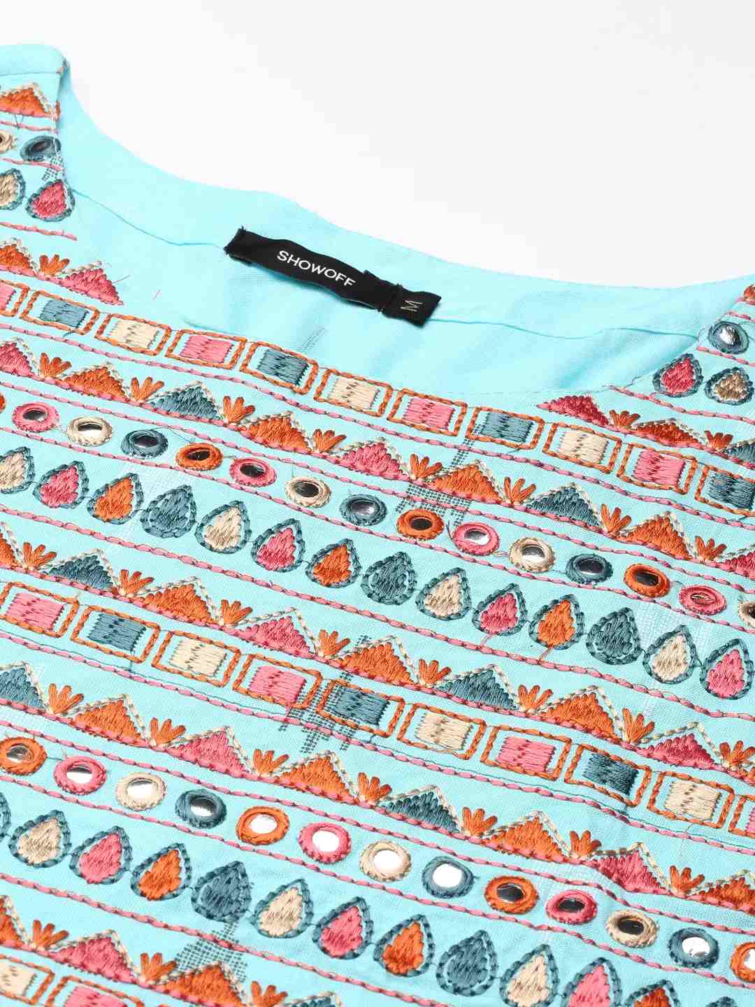 Women's Blue Cotton Printed Comfort Fit Kurtas