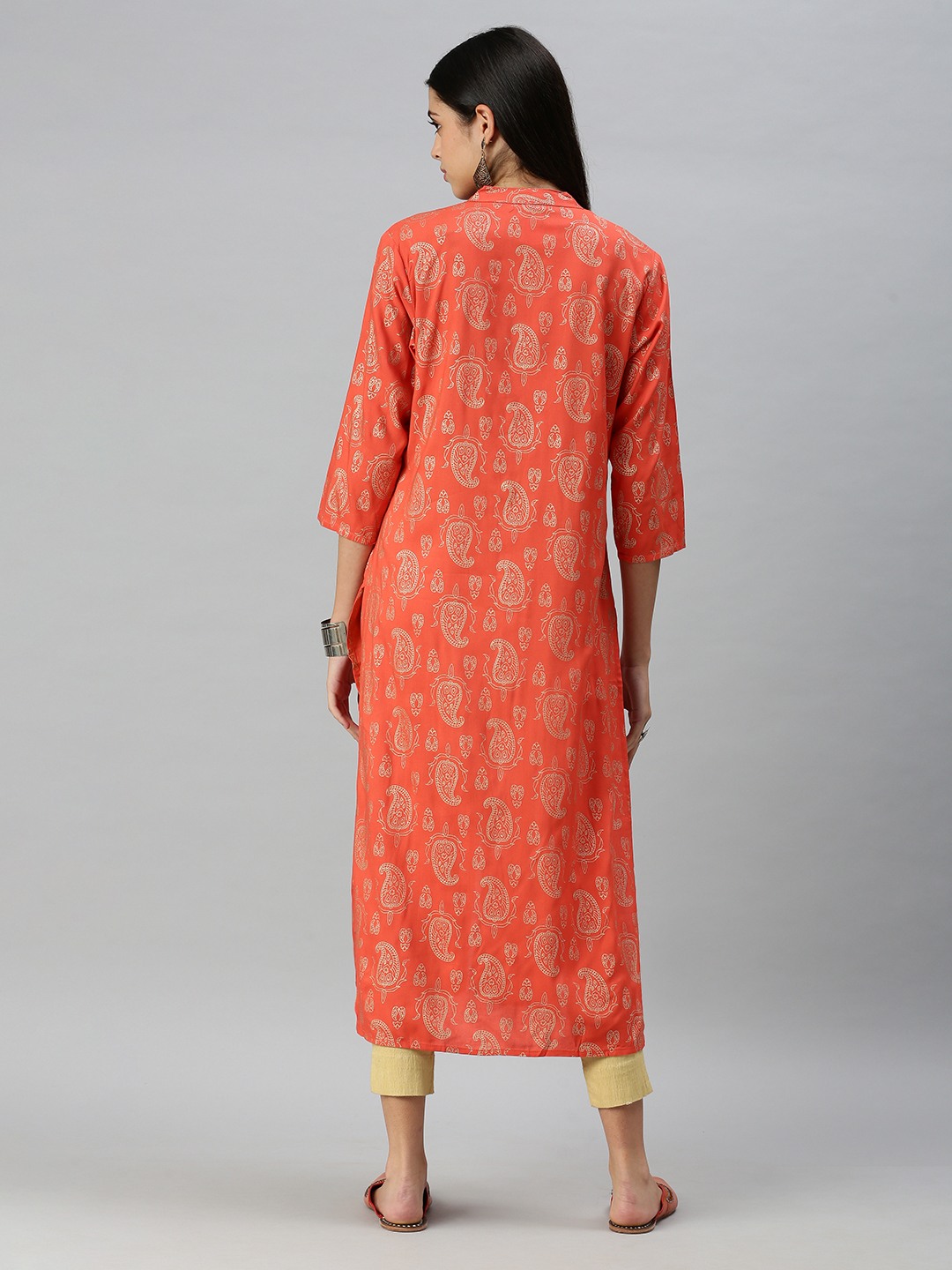 SHOWOFF Fashion Printed Foil Print WOMEN KURTA