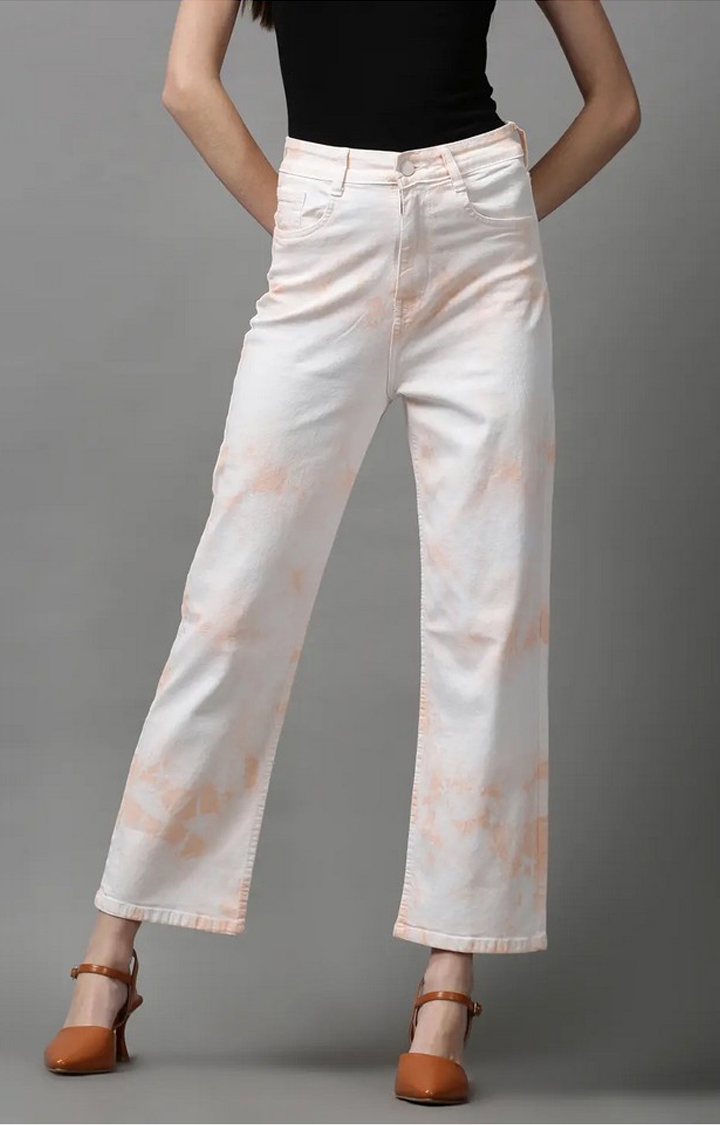 Showoff | SHOWOFF Women Peach Solid  Regular Fit Jeans