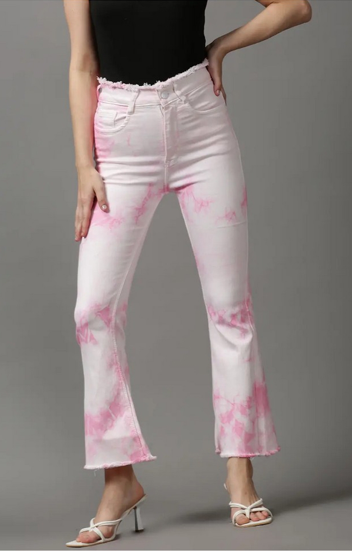 SHOWOFF Women Pink Solid  Bootcut Jeans