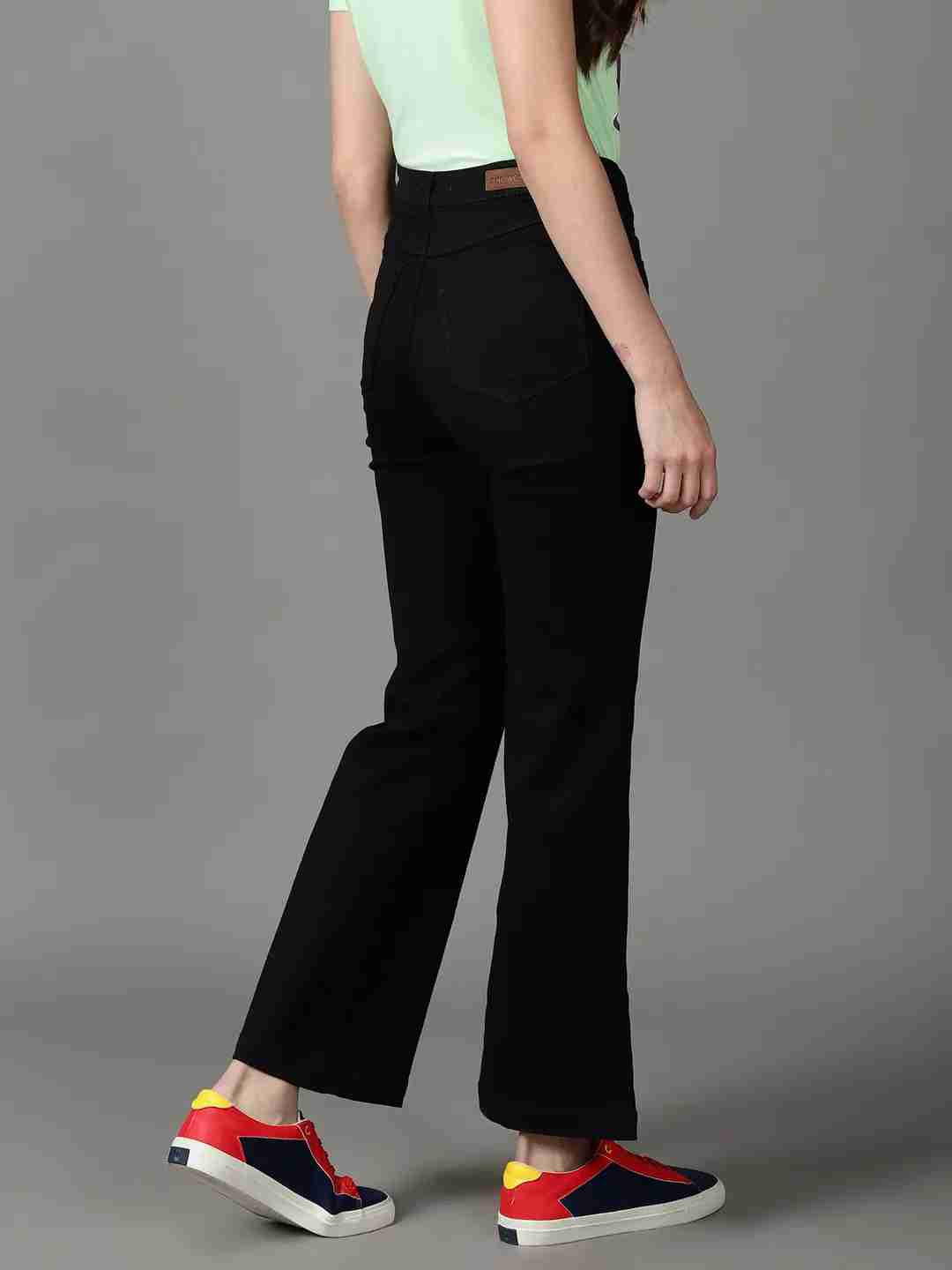 SHOWOFF Women Black Solid  Bootcut Jeans