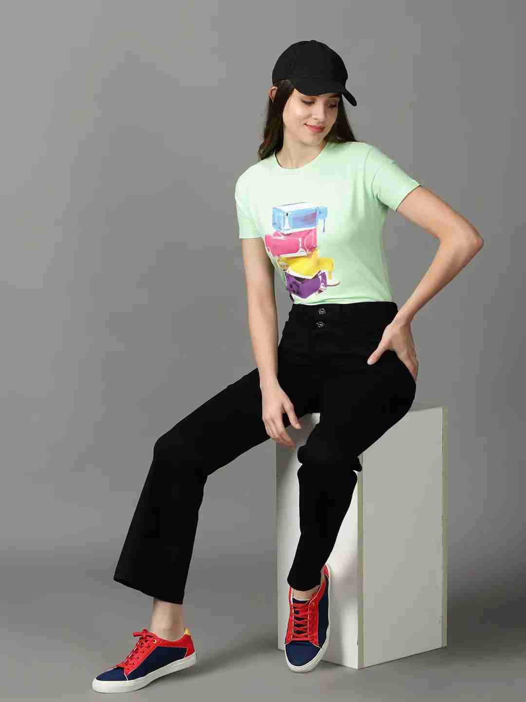 SHOWOFF Women Black Solid  Bootcut Jeans