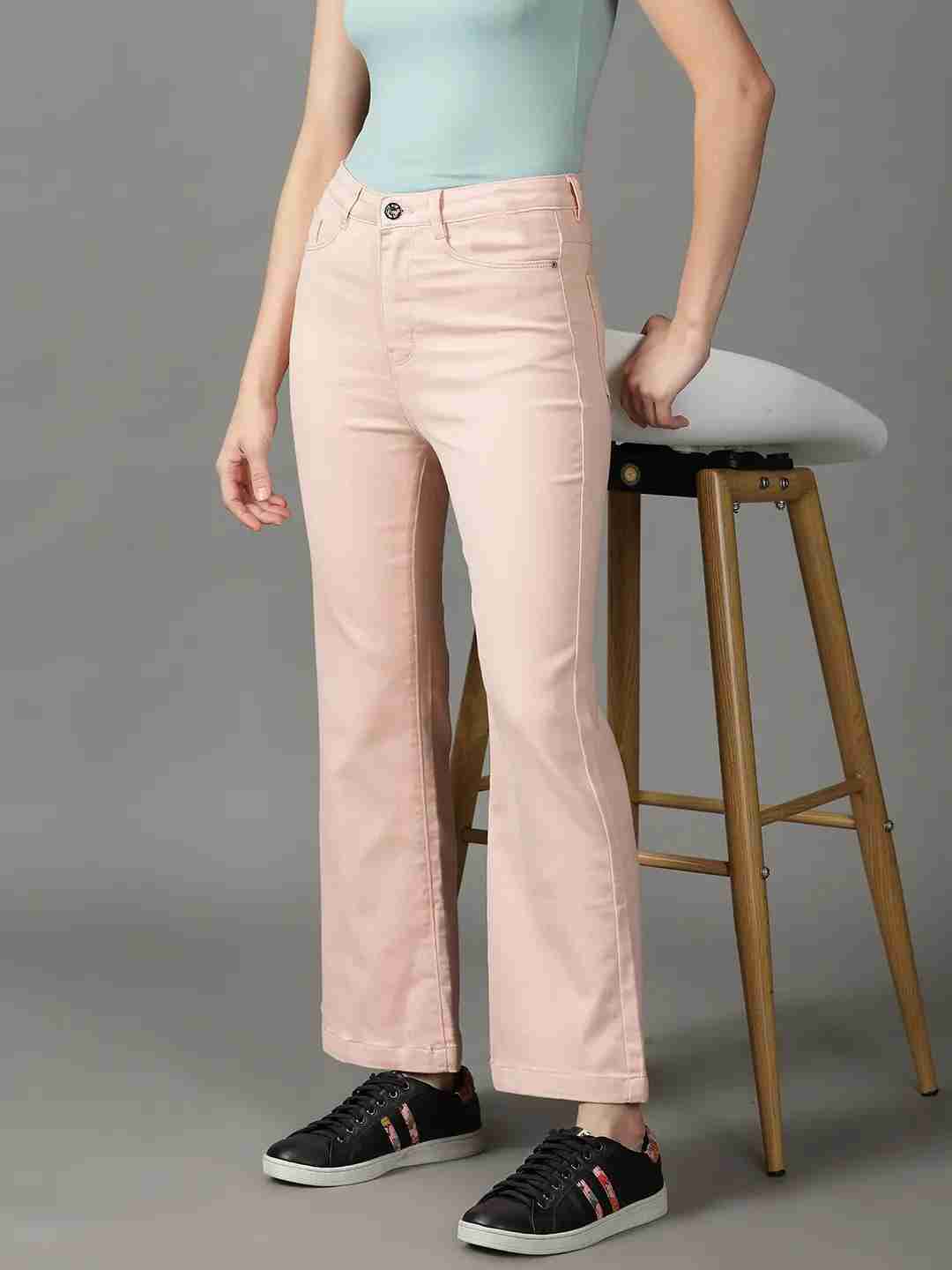Showoff | SHOWOFF Women's Stretchable Clean Look Peach Bootcut Jeans