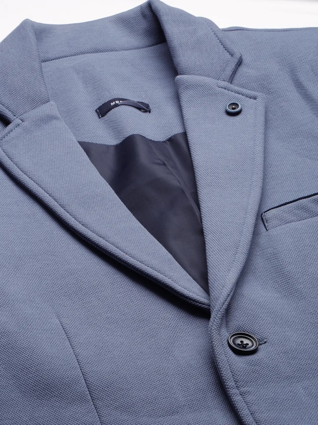 SHOWOFF Men's Notched Lapel Solid Grey Open Front Blazer