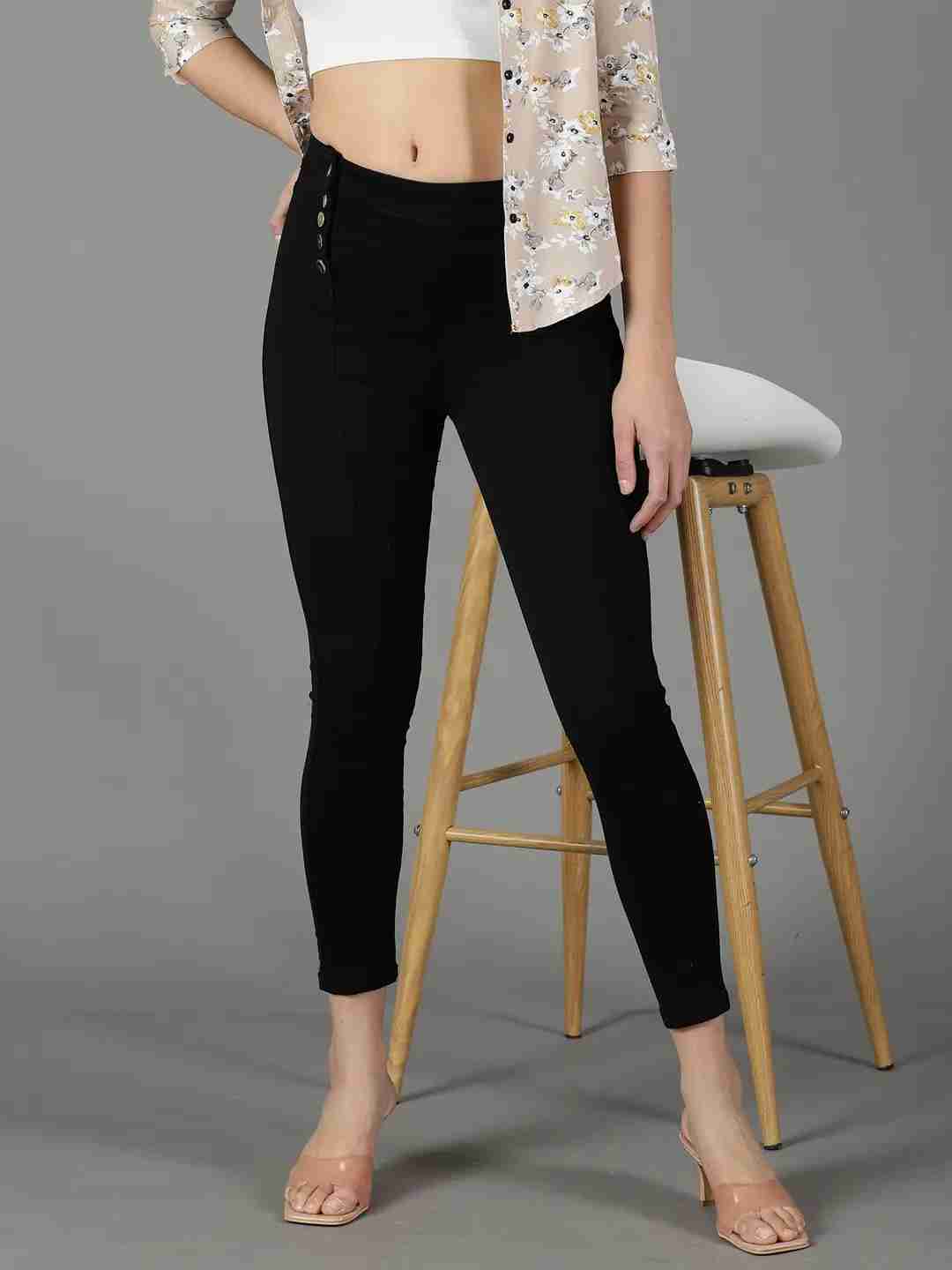 Showoff | SHOWOFF Women's Stretchable Clean Look Black Skinny Fit Jeans