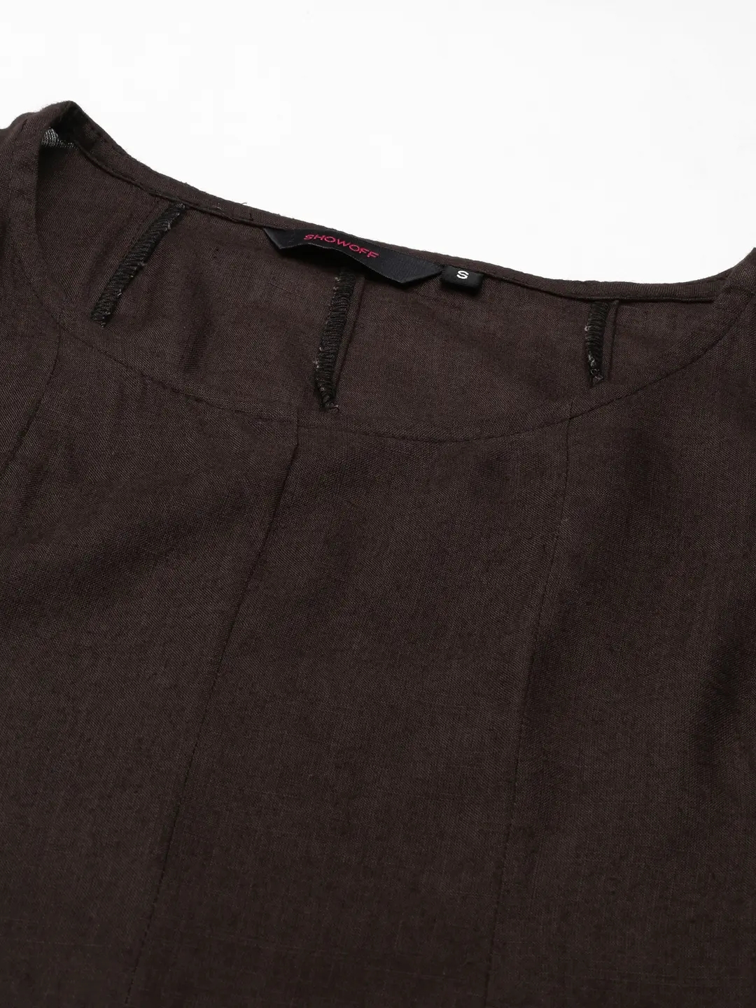 Women's Brown Cotton Solid Comfort Fit Kurtas