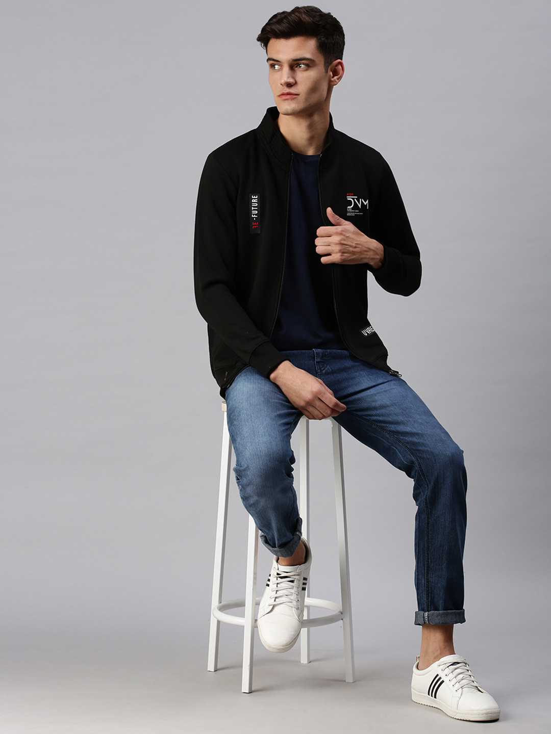 SHOWOFF Men's  Casual BLACK SweatShirt
