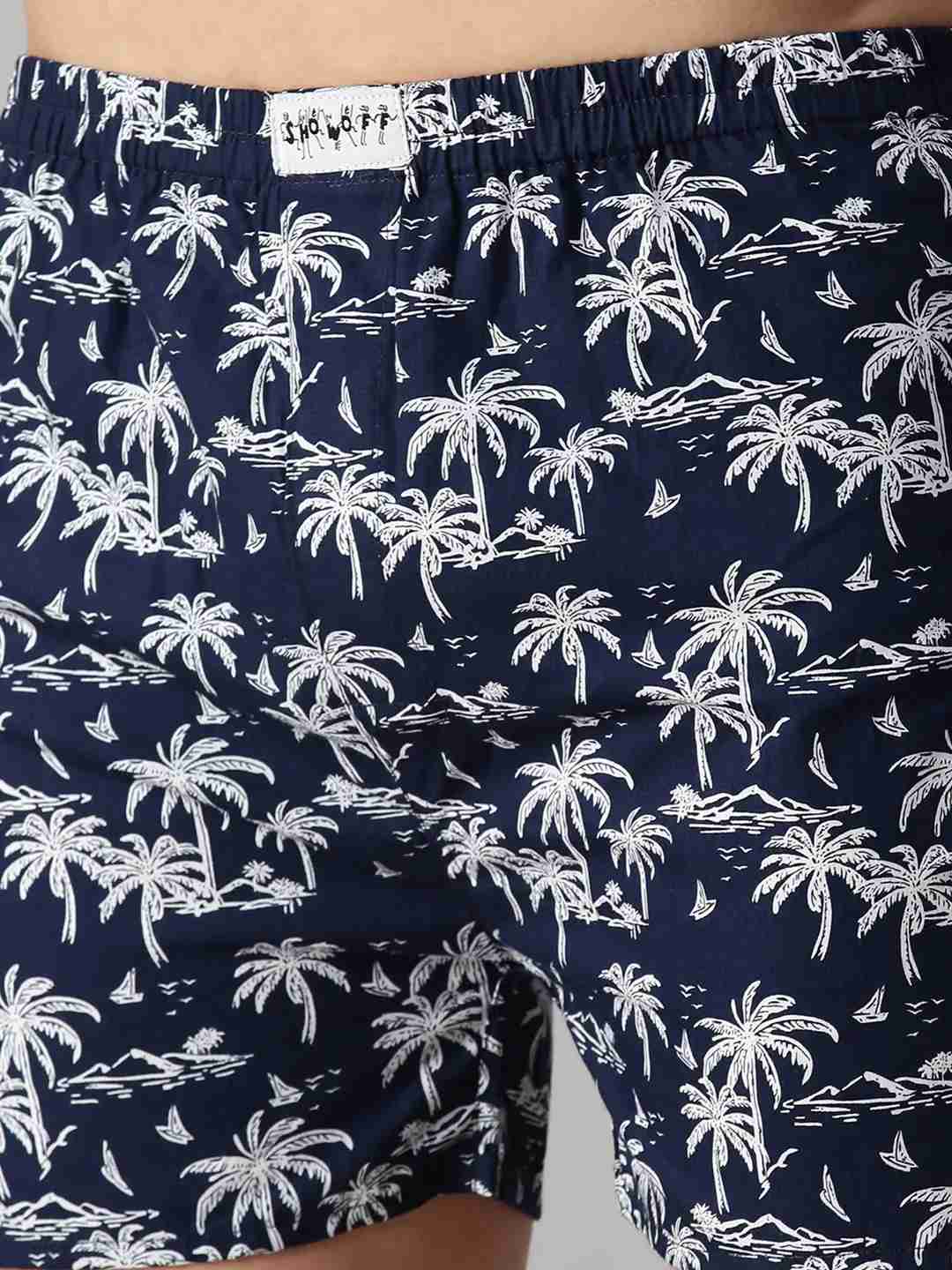 Pack of 2 Men's Casual Printed Cotton Boxers