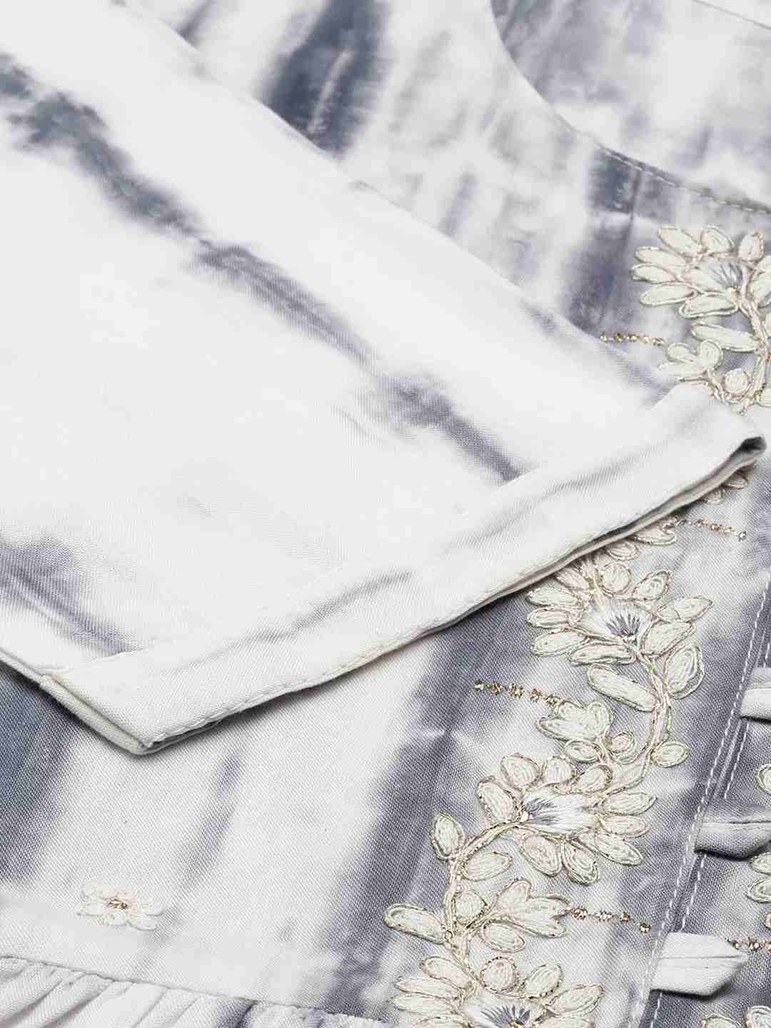 Women's White Cotton Tie Dye Comfort Fit Kurtas
