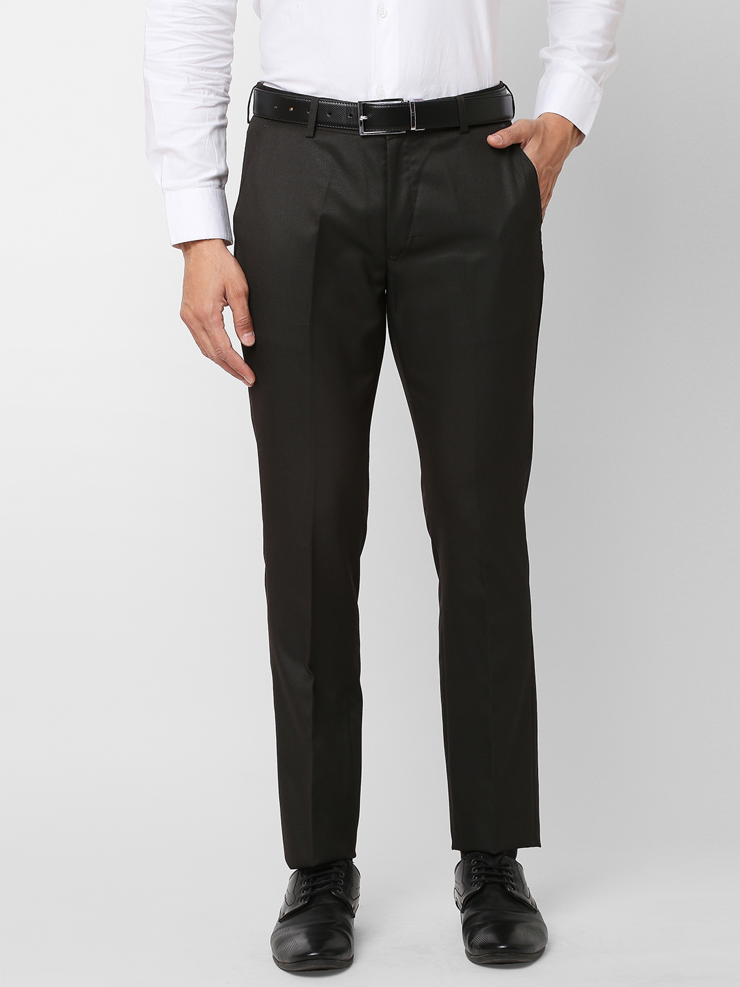 Buy LOUIS PHILIPPE Textured Polyester Lycra Slim Fit Mens Trousers   Shoppers Stop