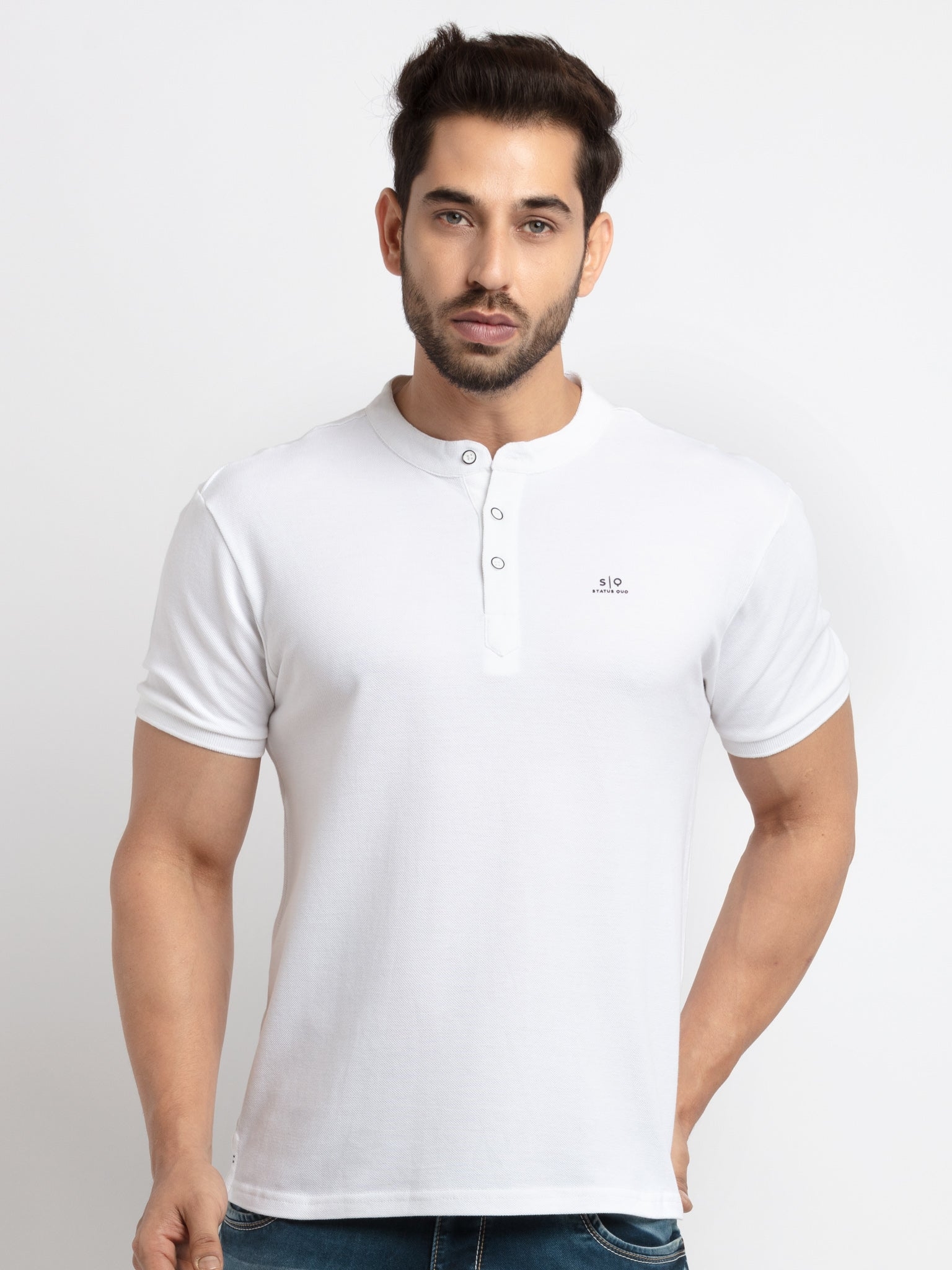 Mens Solid Polo T-shirt