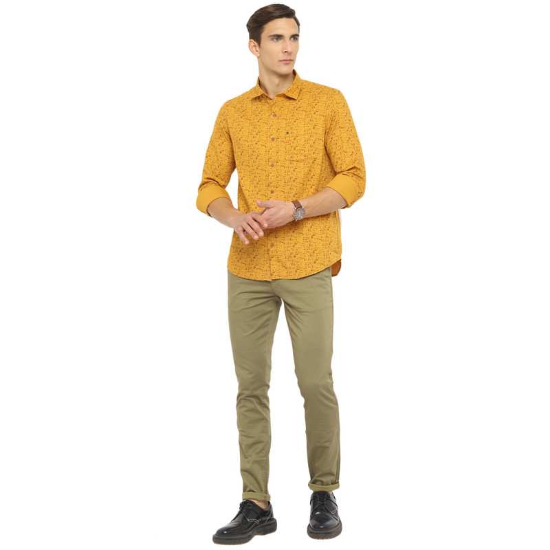 KHAKI RELAXED WASH PRINTS Trouser