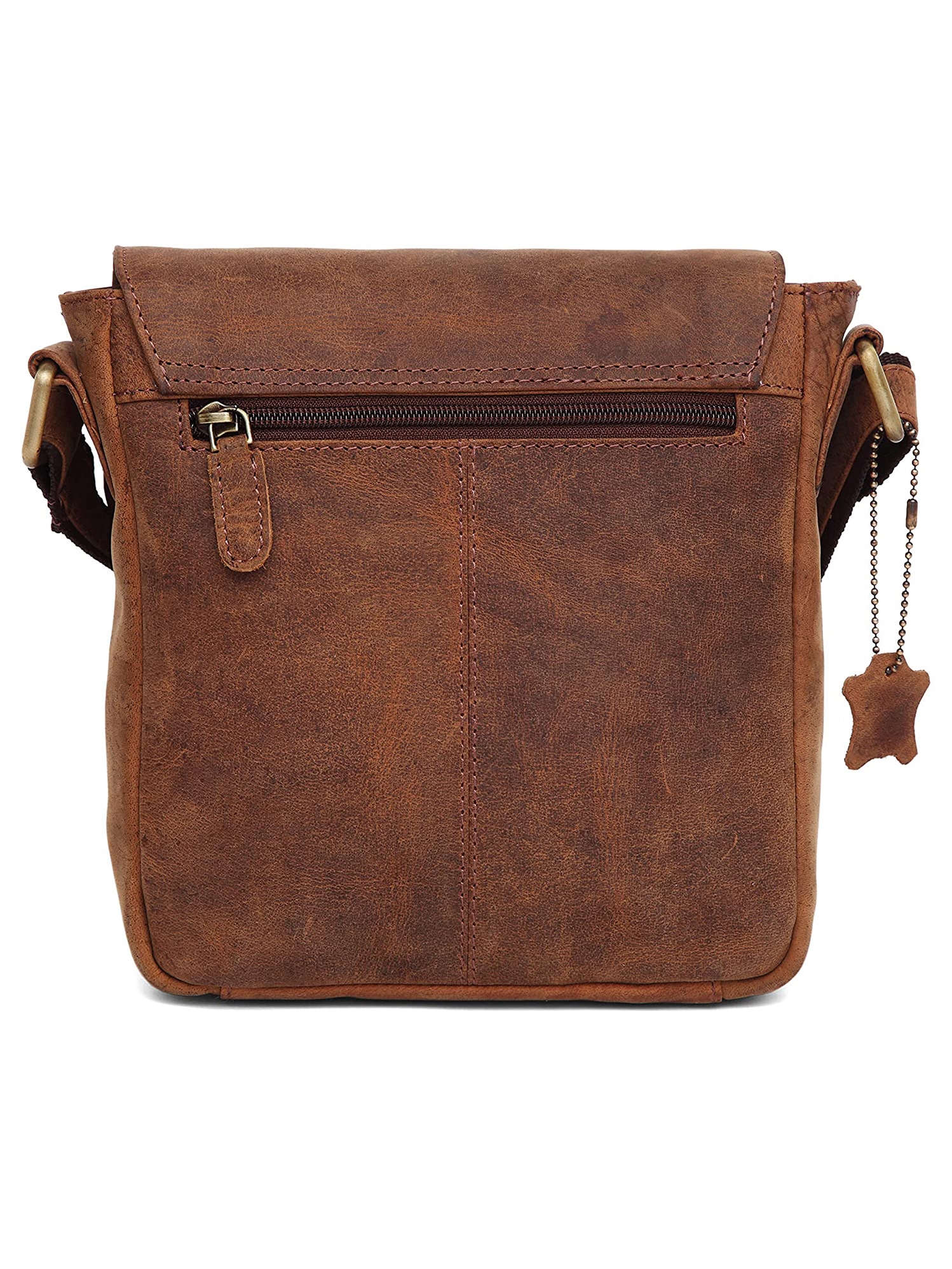 WildHorn 100% Genuine Classic Leather Tan Sling Bag for Men