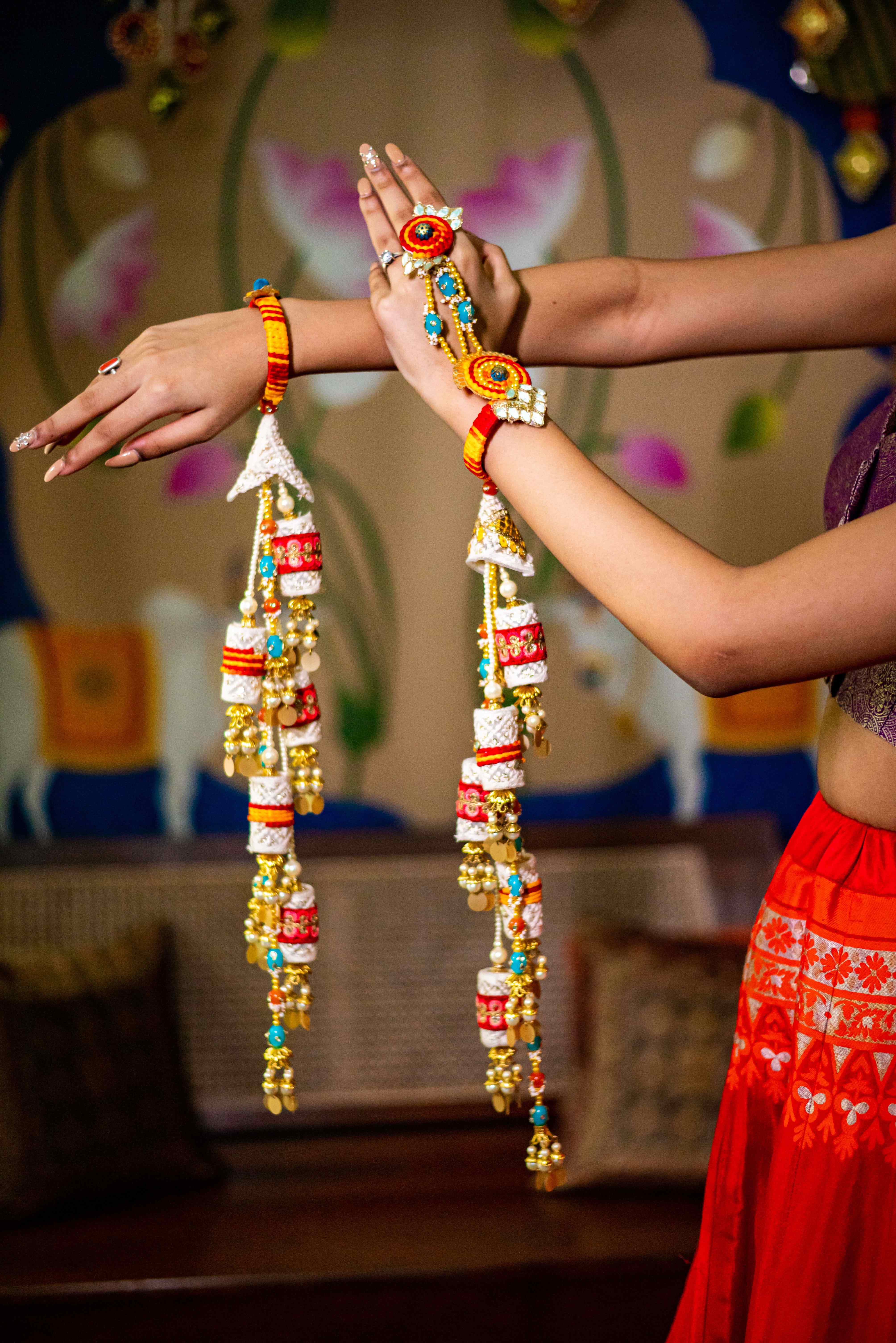 Multicolor Kaleera with Pearl Work Dry Flower