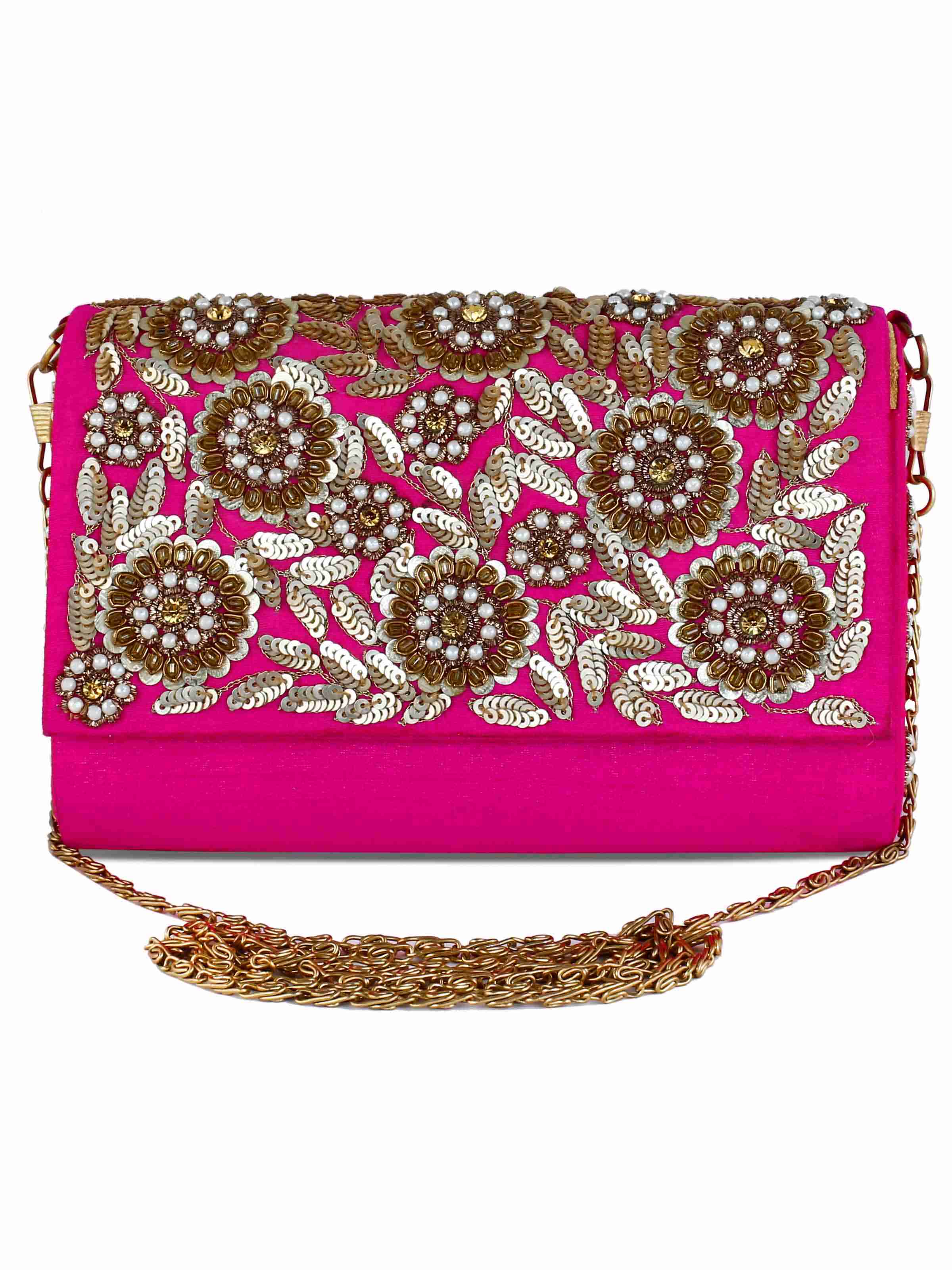 Beauteous pink clutch