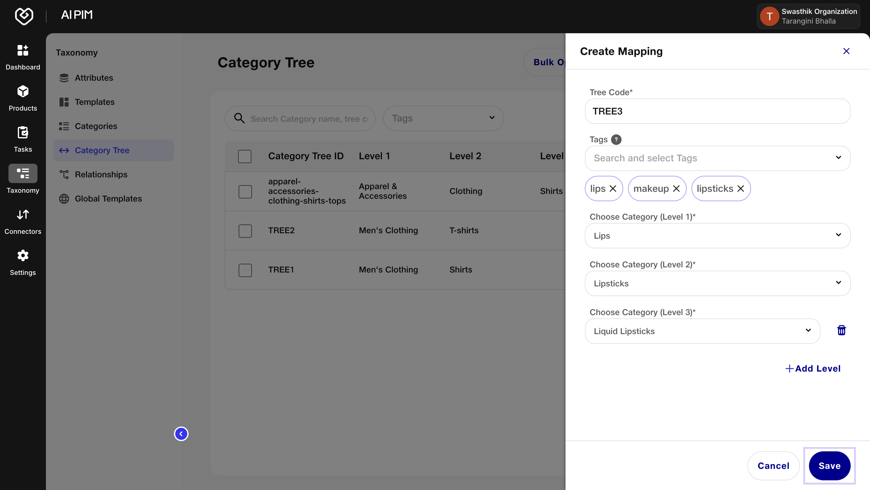 Enrichment Card on the Fynd AI PIM Dashboard