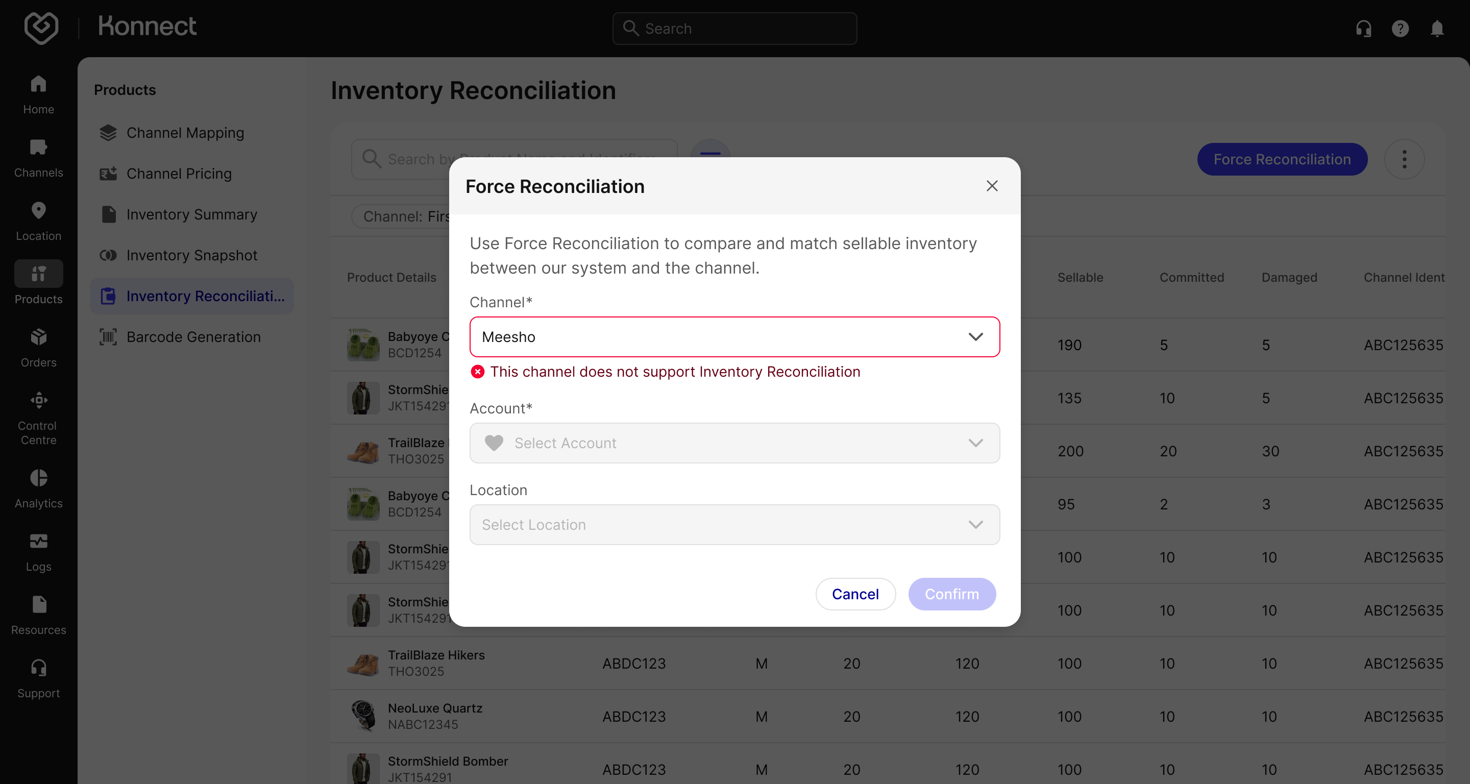 Force Reconciliation - No support
