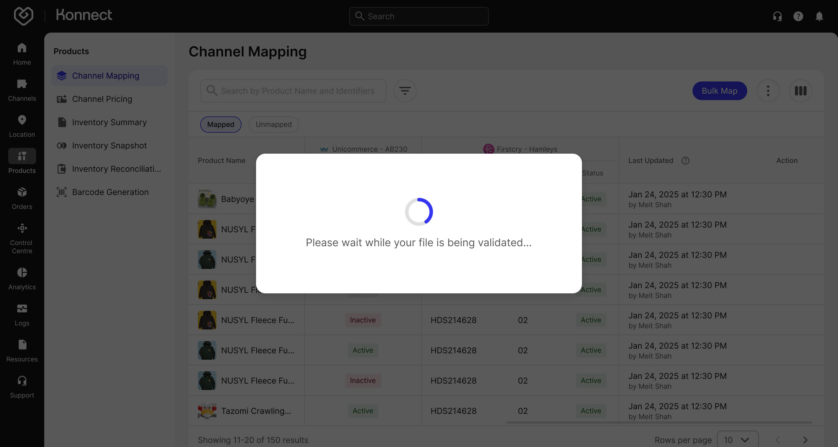 Bulk Mapping File Validation