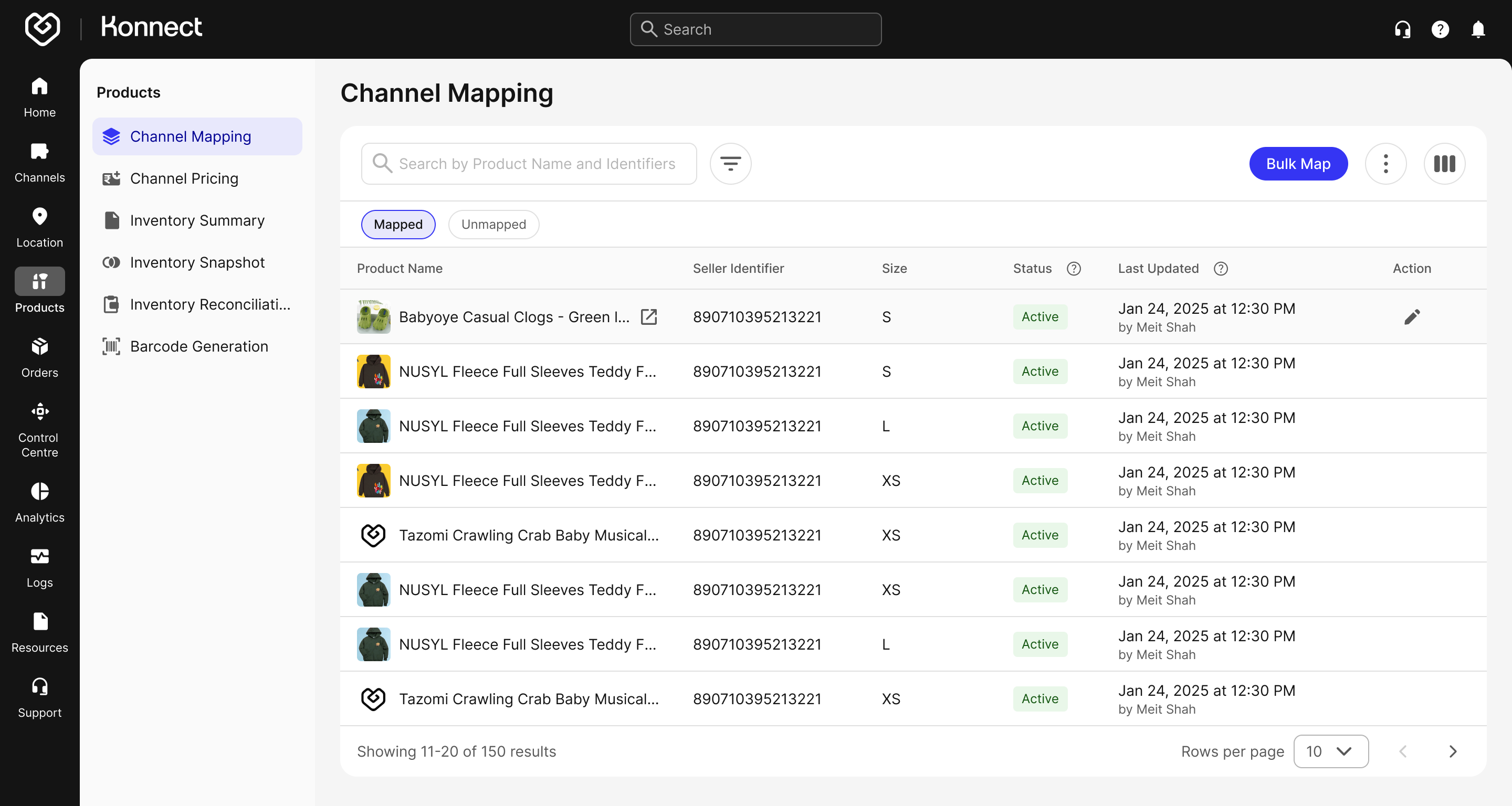 Channel Mapping Columns