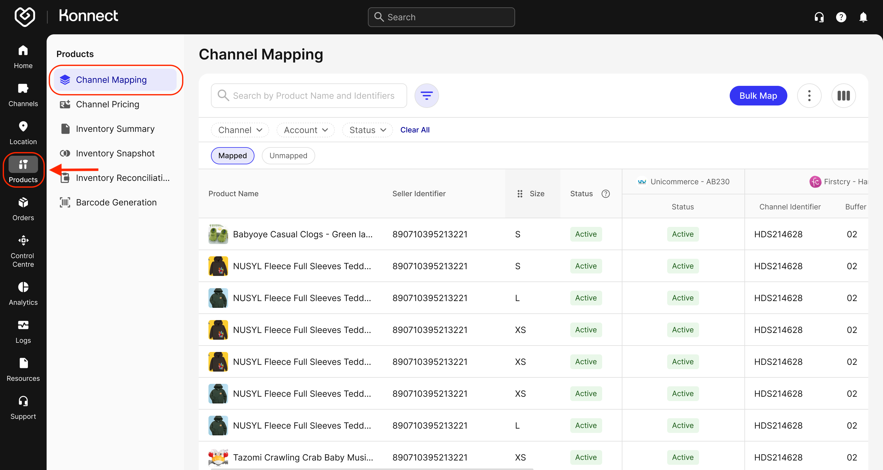 Channel Mapping Navigation
