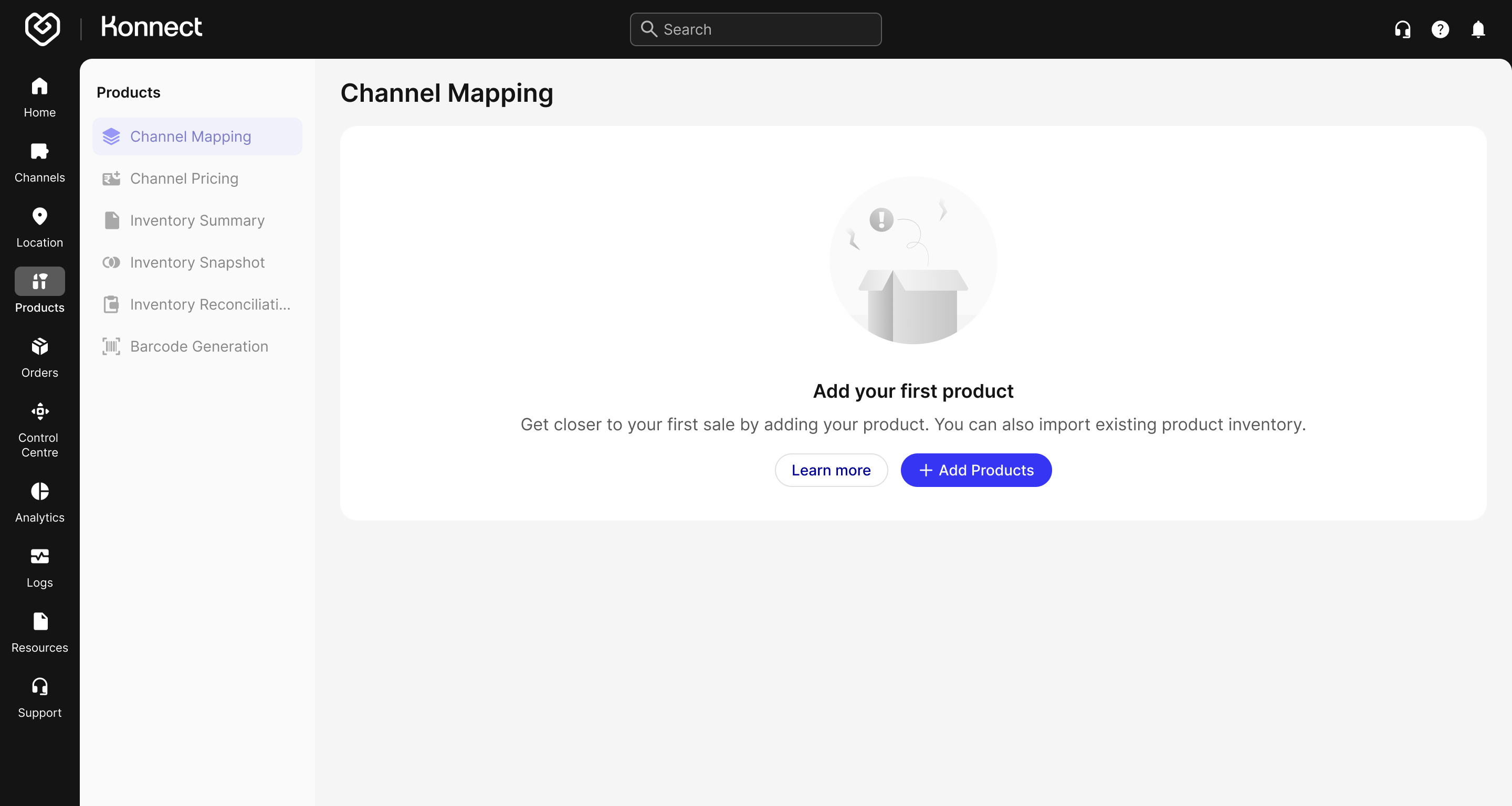 Empty Channel Mapping Panel
