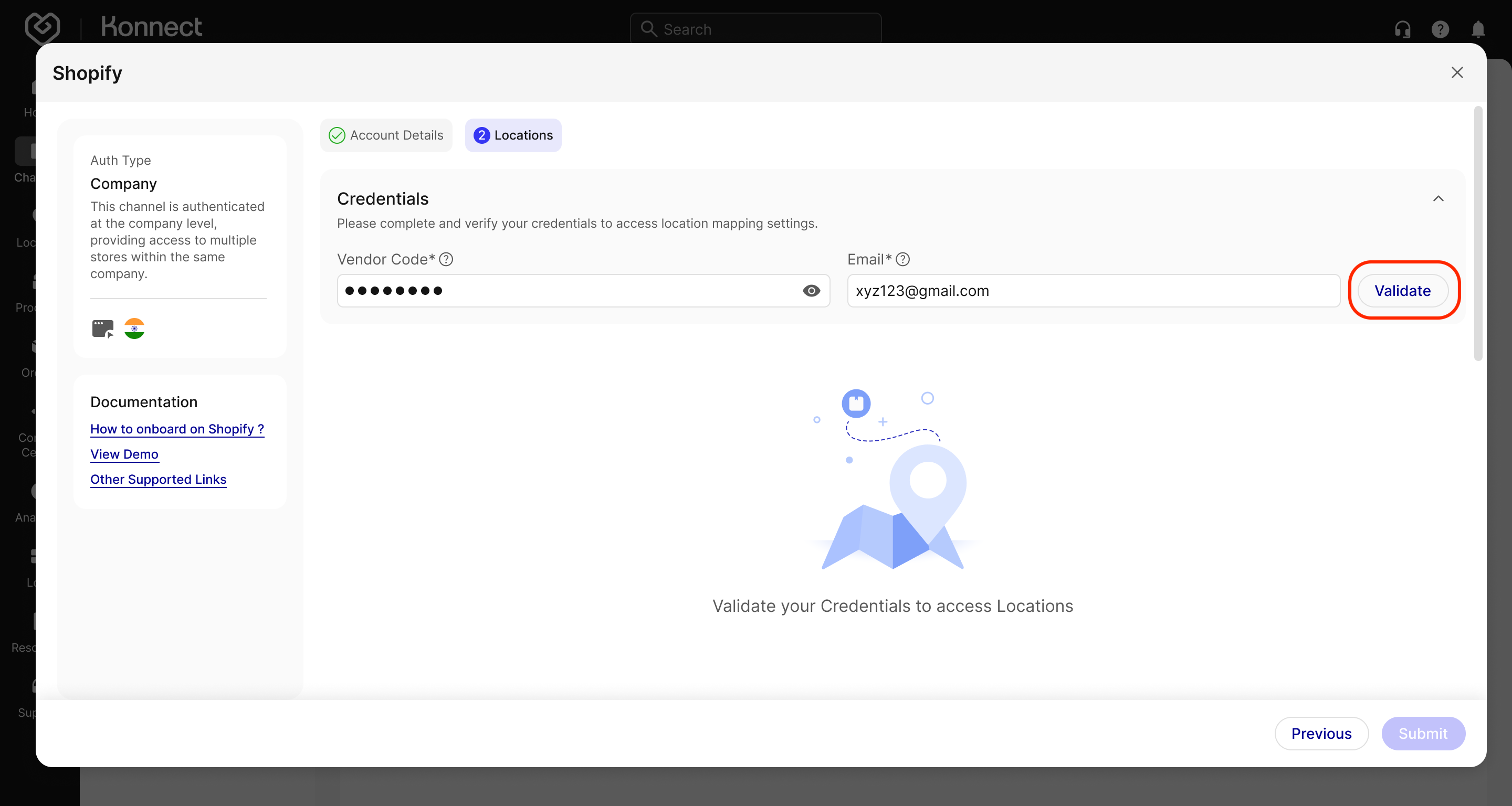 Configure Locations Step 1