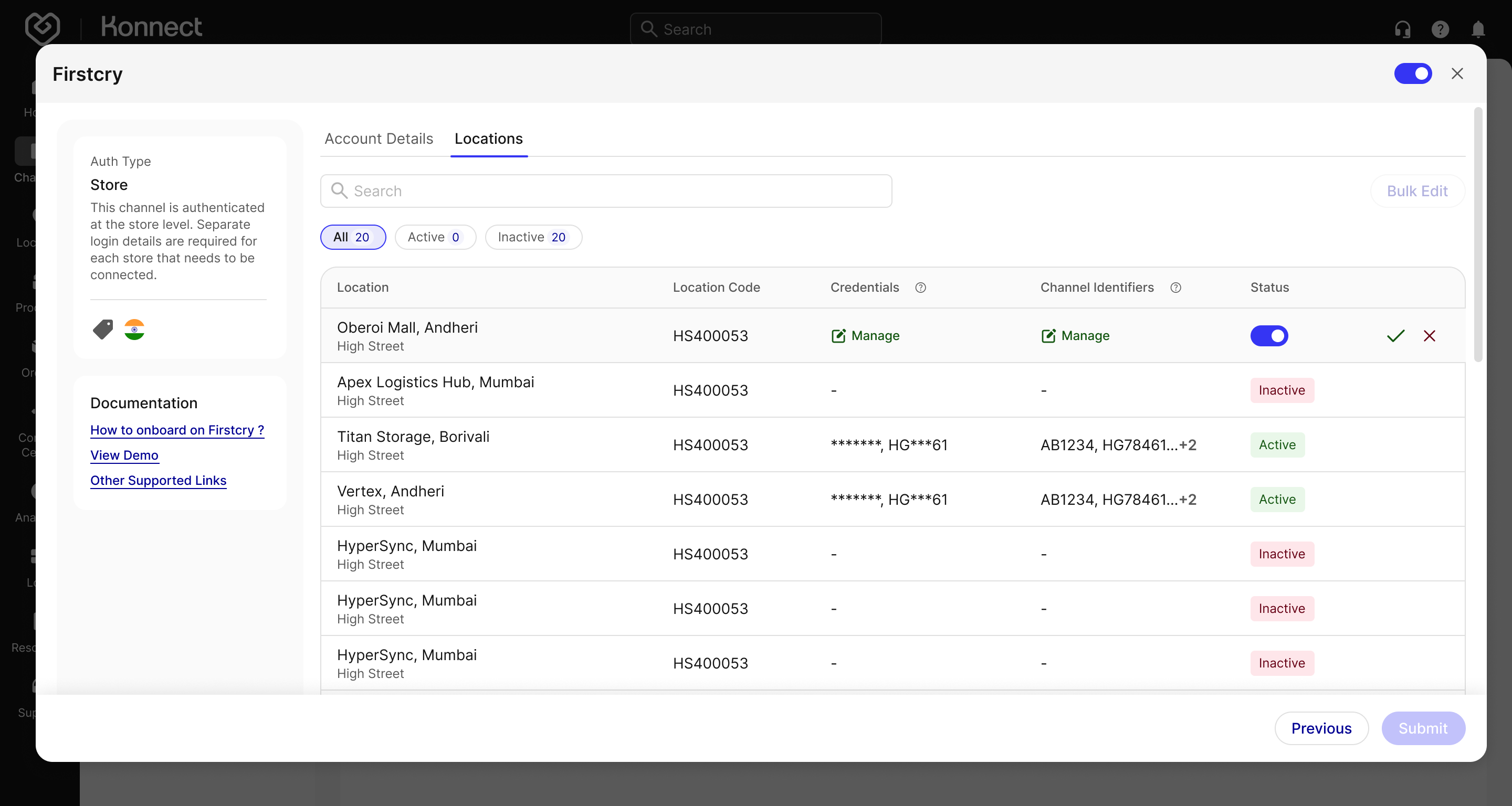 Store Auth - Editing Location Details