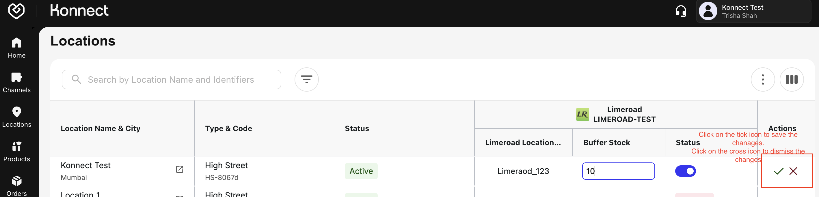 Configure Location Status