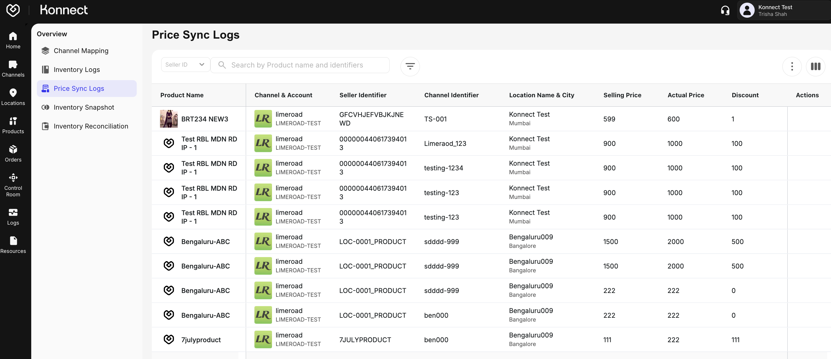 Limeroad Price Sync Logs
