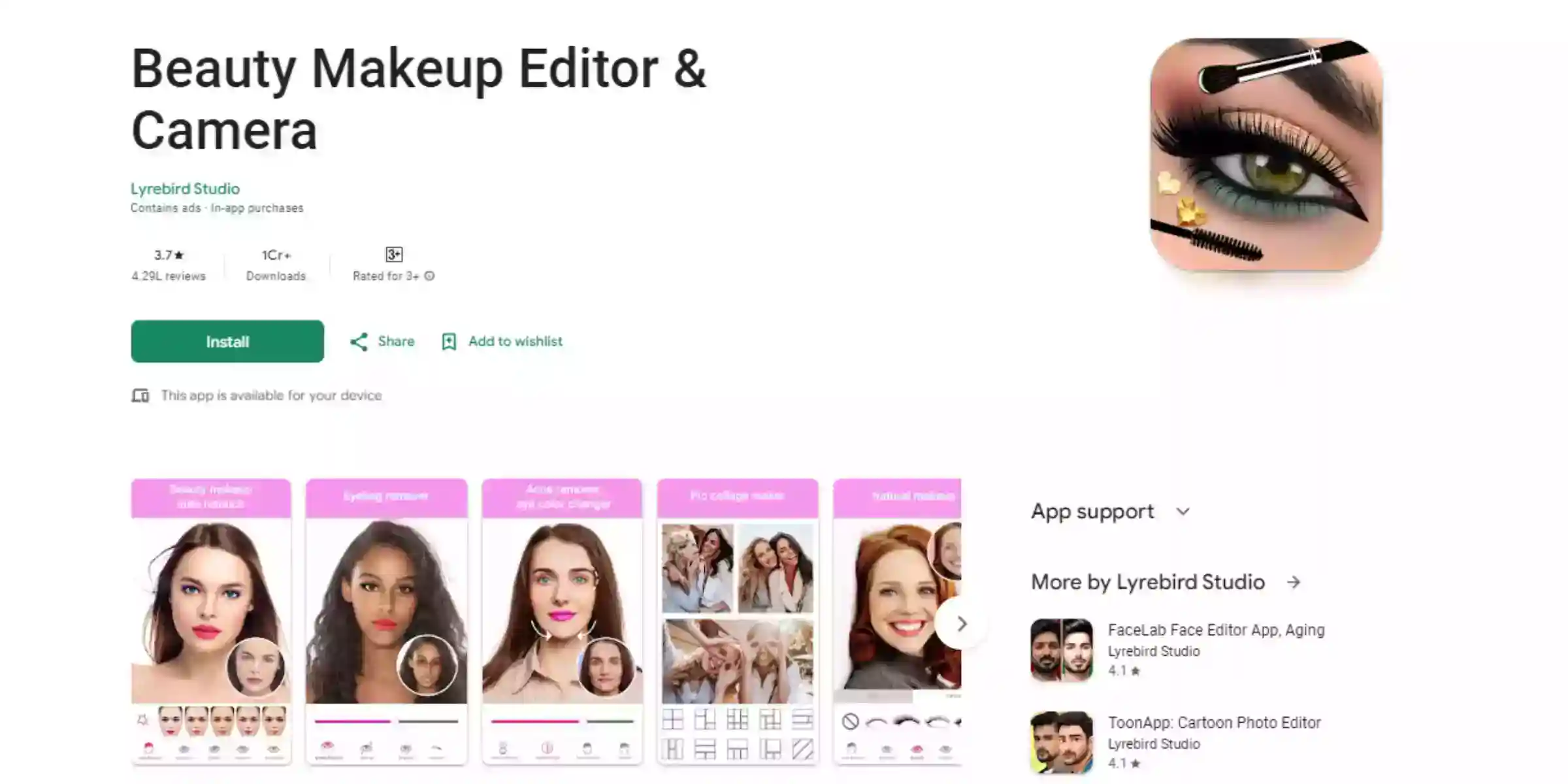 Beauty Makeup Editor