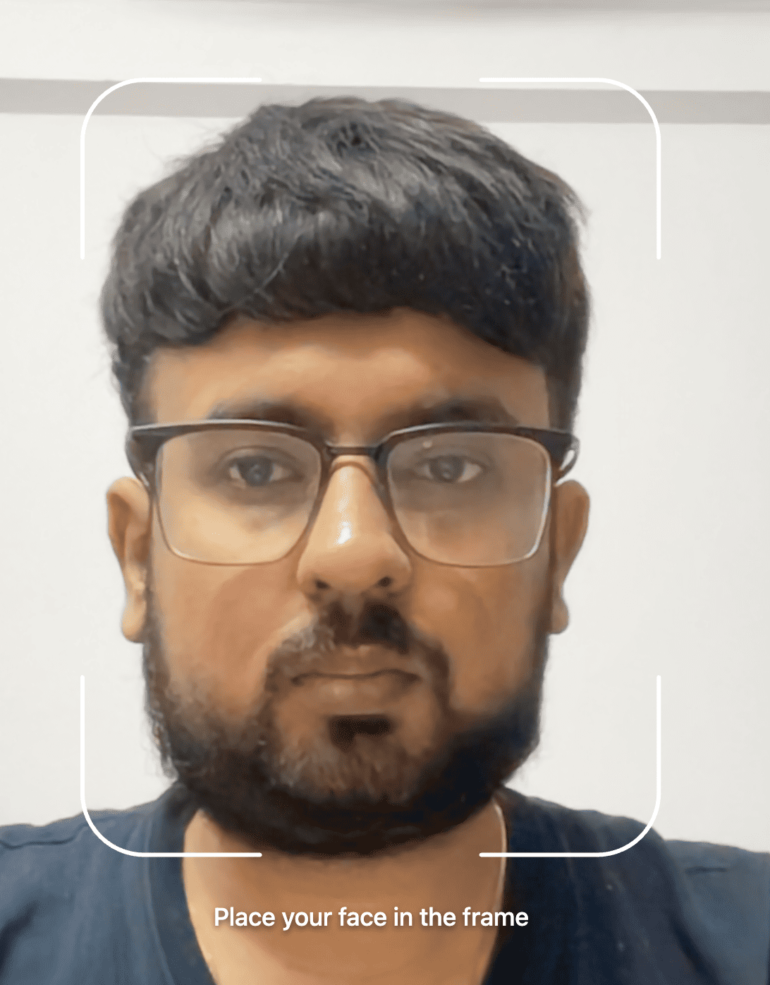 Face placement with corner frame