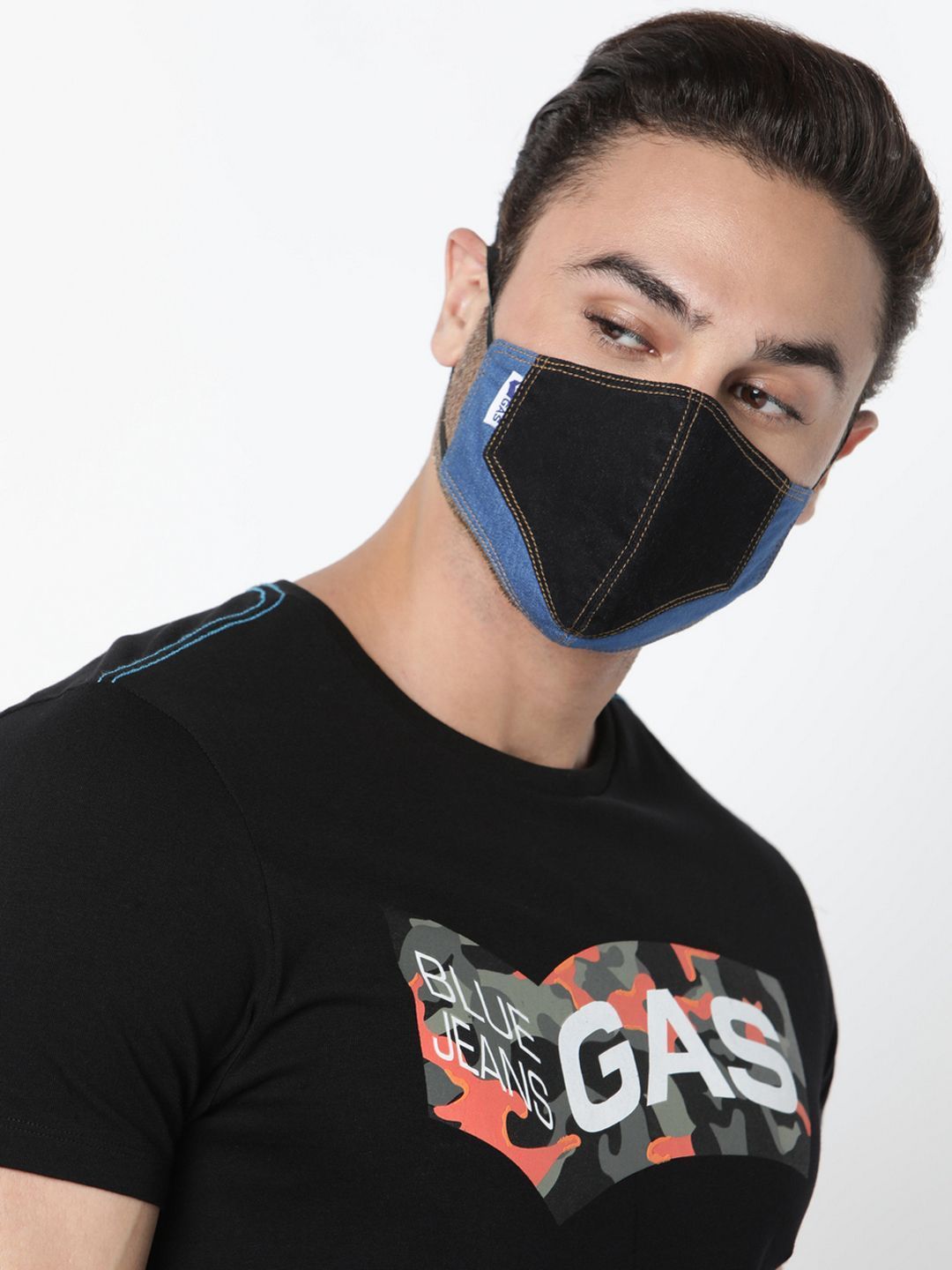 GAS Denim Solid blue Mask