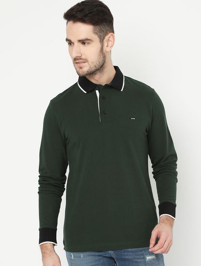 Men's Ralph/S Full Sleeve Green Polo