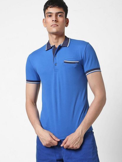 Men's Ralph/s solid blue polo shirt