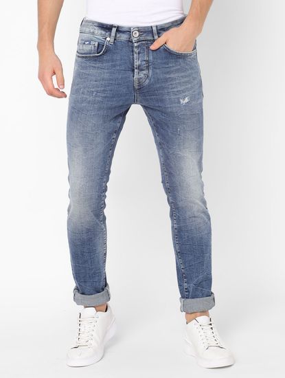 Men's Anders Blue Solid Jeans