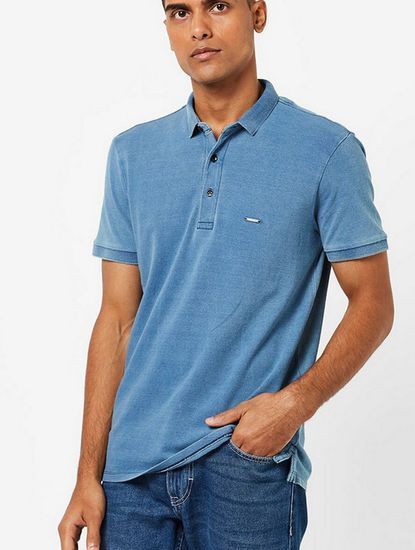 Men's Ralph printed blue polo t-shirt