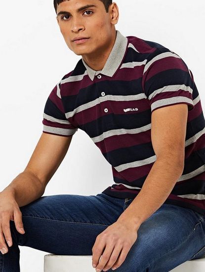 Men's Ralph grey stripes polo t-shirt