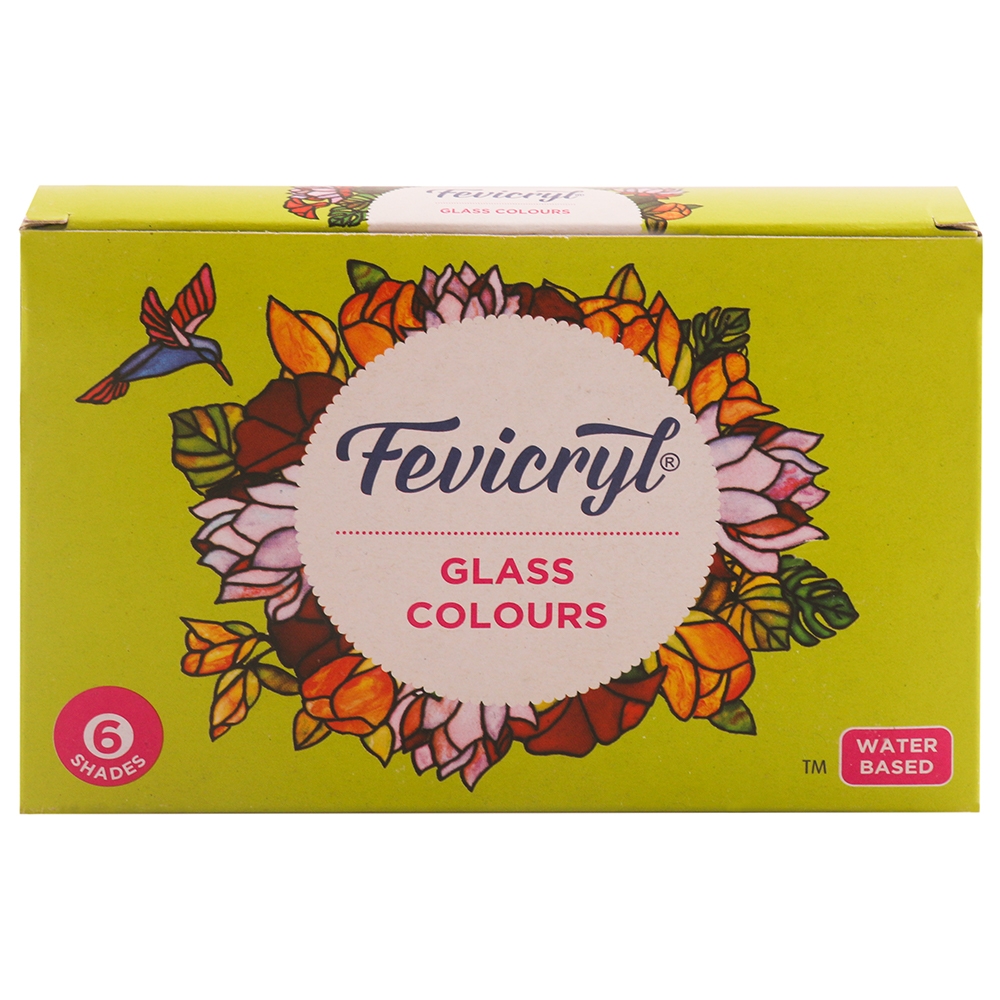 Hobby Ideas Fevicryl Water Based Glass Colour (6 Shades)