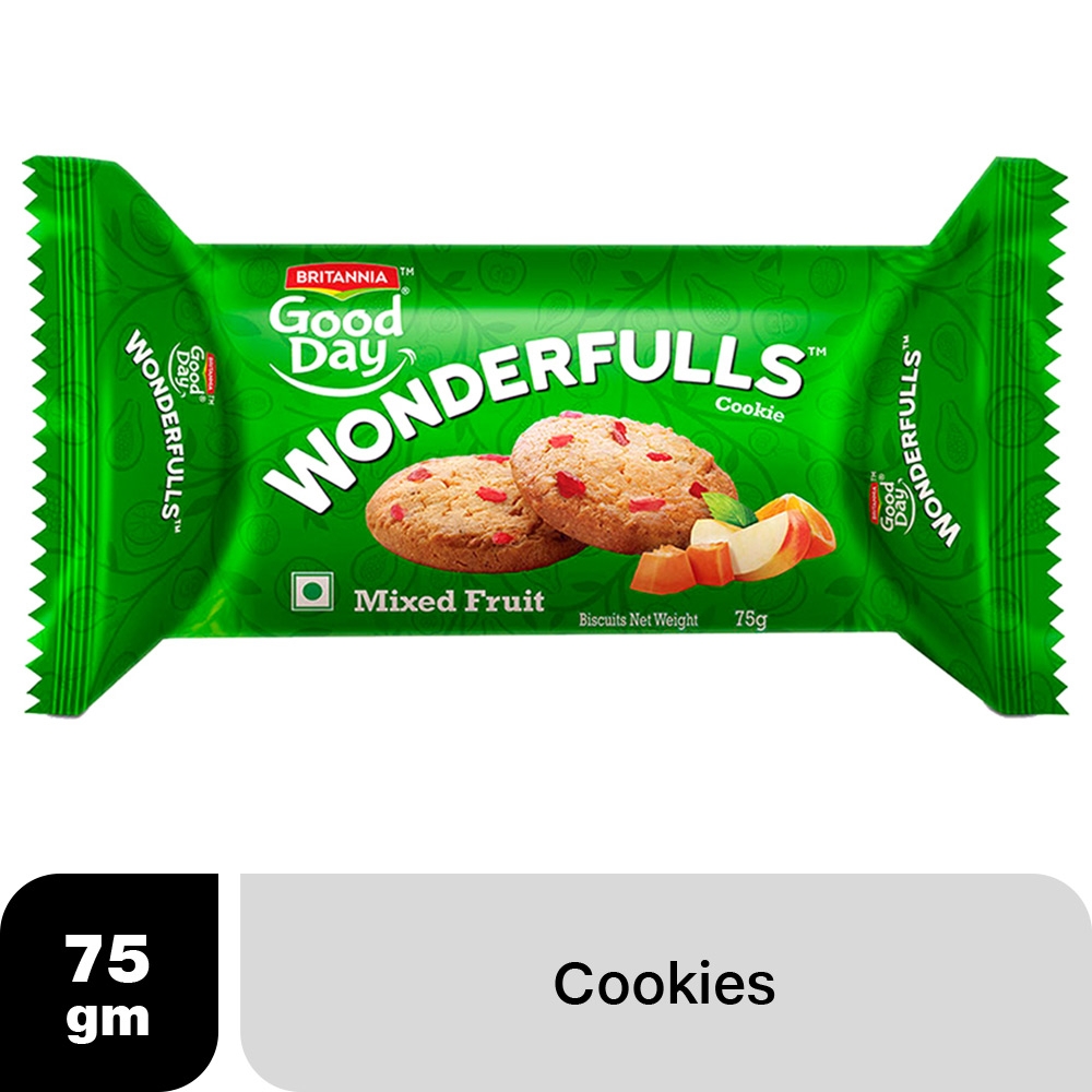 Britannia Good Day Wonderfulls Mixed Fruit Cookies 75 g