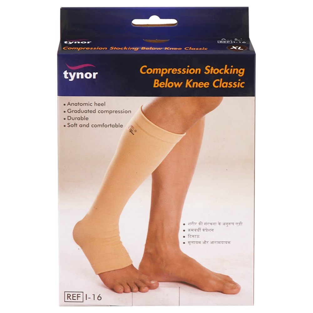 Tynor Below Knee Classic Compression Stocking (XL, 40.6 46.9 cms)