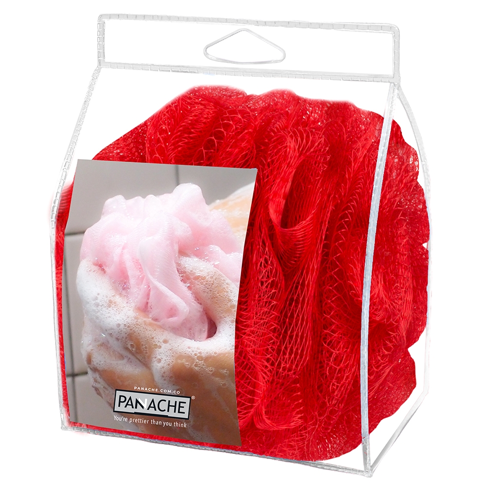 Panache Glowing Red Bath Loofah