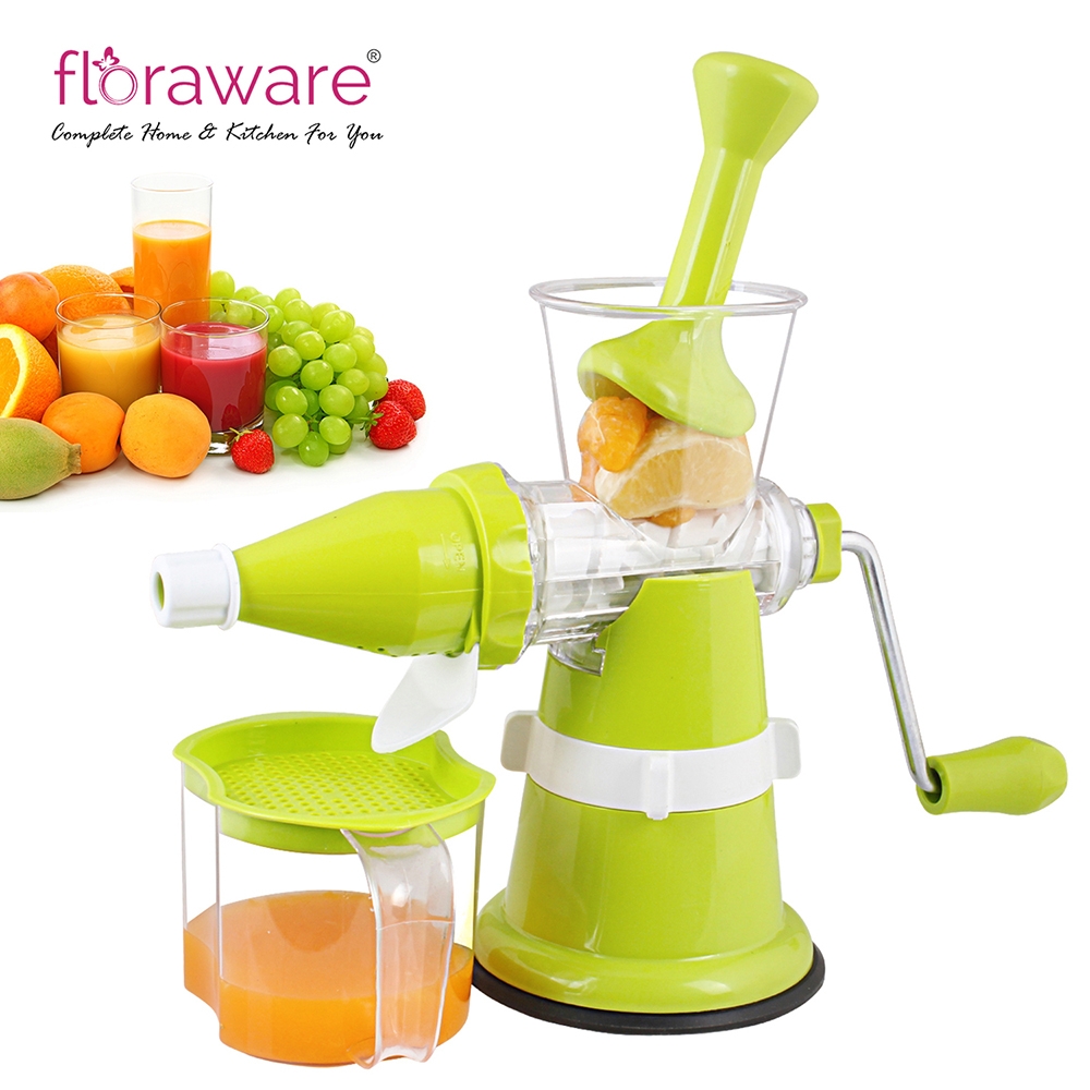 Floraware Modern Green Plastic Fruit & Vegetable Juicer with Stainless