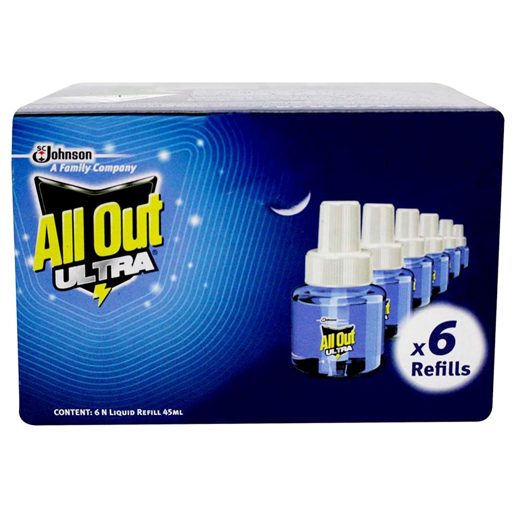 All Out Ultra Mosquito Repellent Refill 45 ml (Pack of 6)