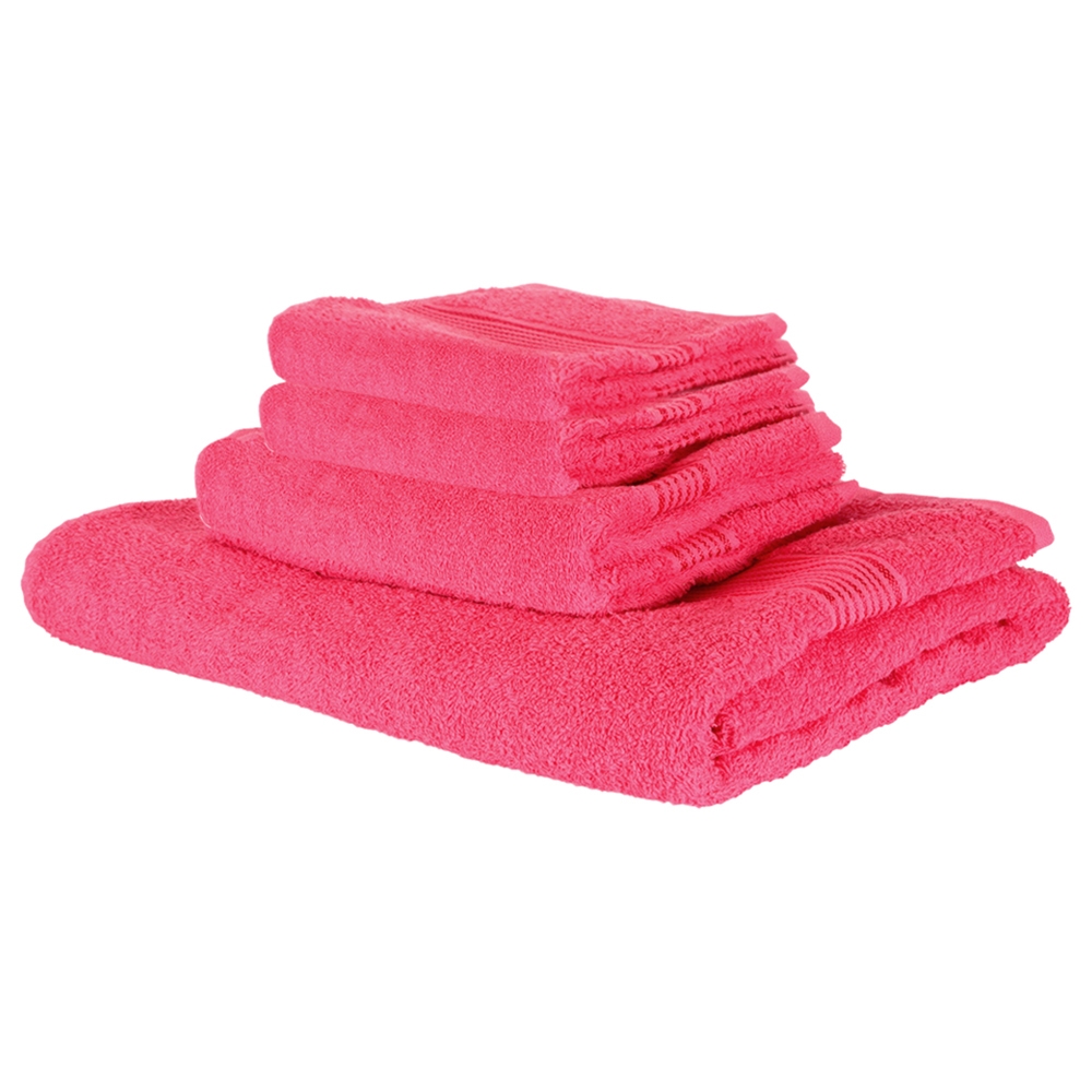 Bianca Pink Cotton Face Towel Set 30x30 cm (4 pcs)