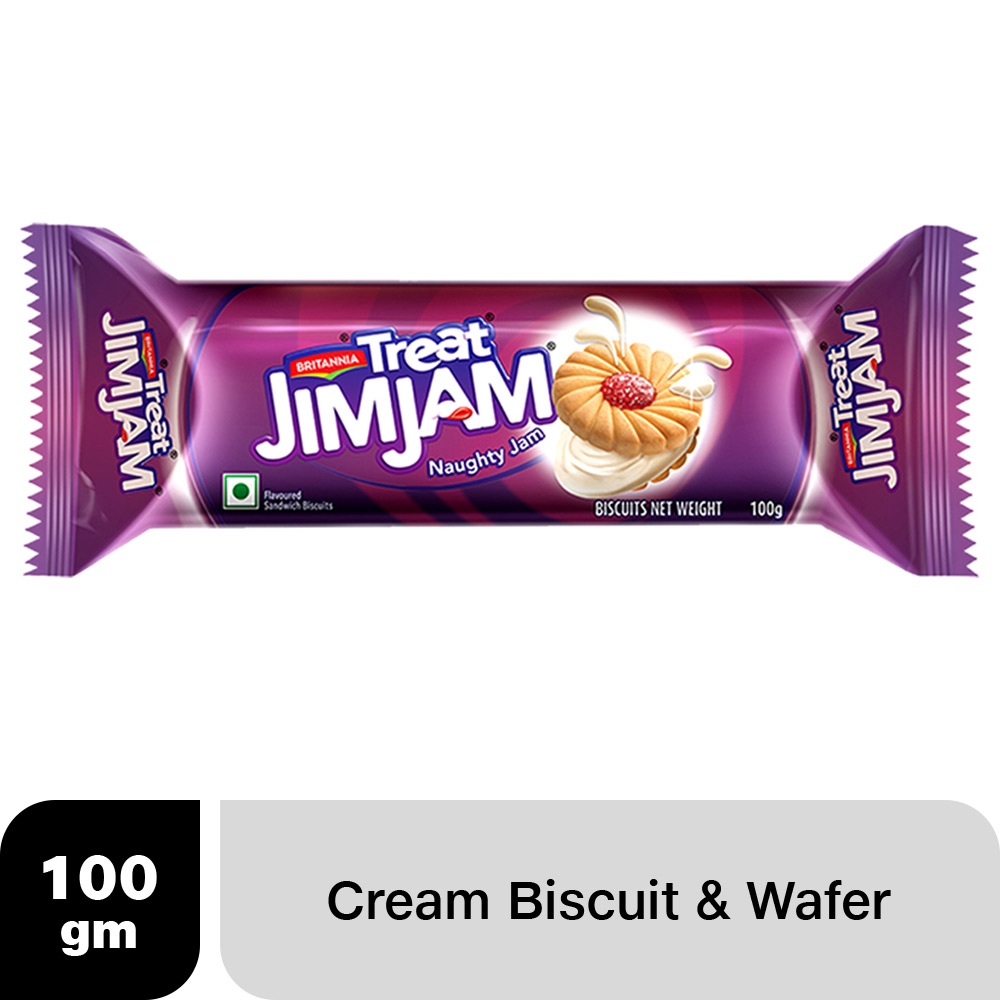 Britannia Treat Jim Jam Cream Biscuits 100 g