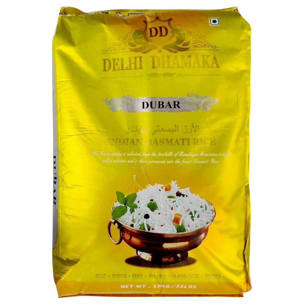 Delhi Dhamaka Indian Dubar Basmati Rice 25 kg
