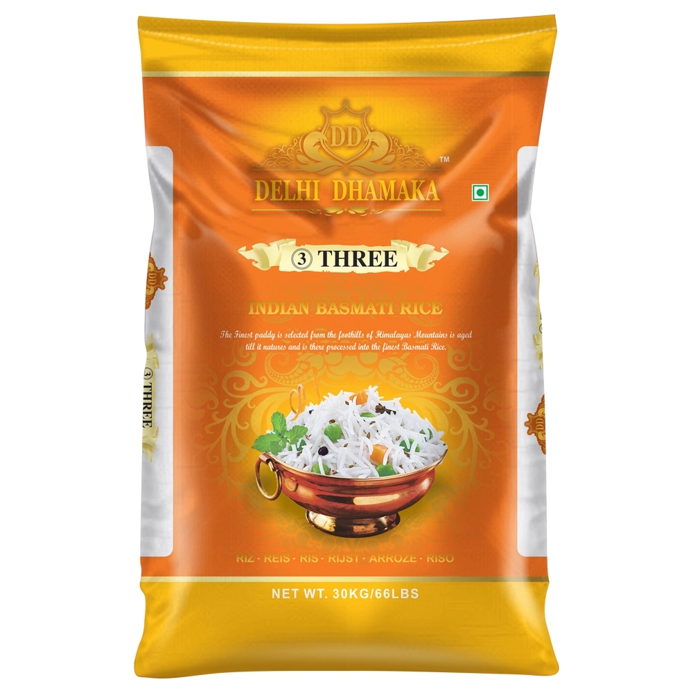Delhi Dhamaka 3 Indian Basmati Rice 30 kg